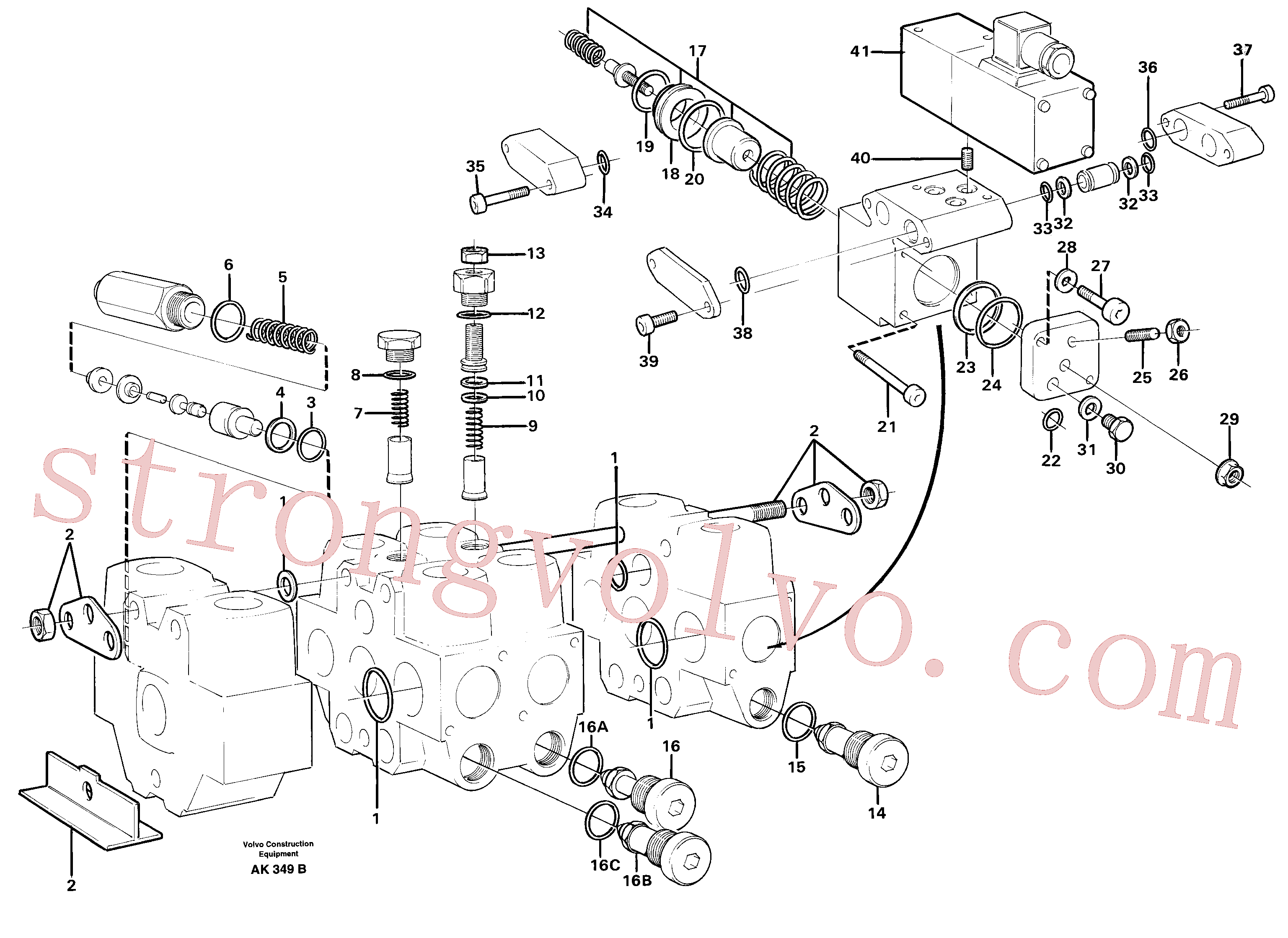 VOE11705946 Volvo Válvula de comando.(AK349B Montagem)