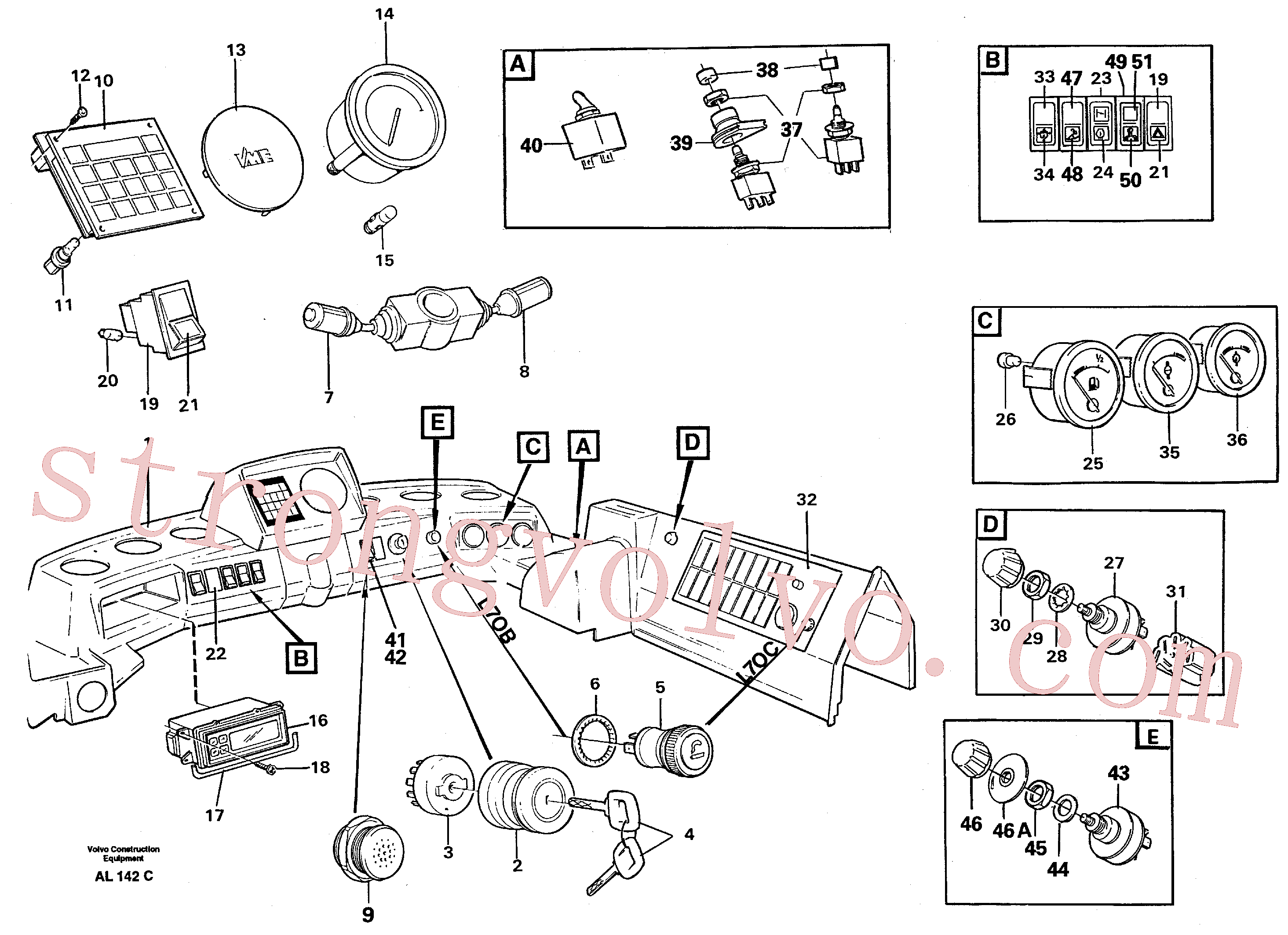 VOE940097 Volvo Painel de instrumentos(AL142C Montagem)