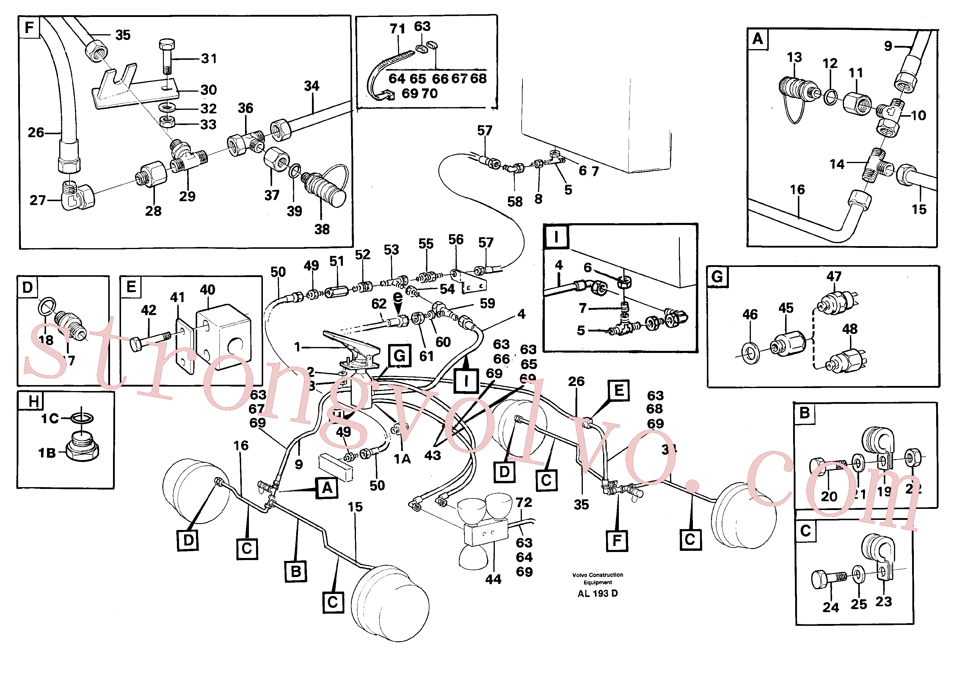 VOE11003047 Volvo Sistema de travão(AL193D Montagem)