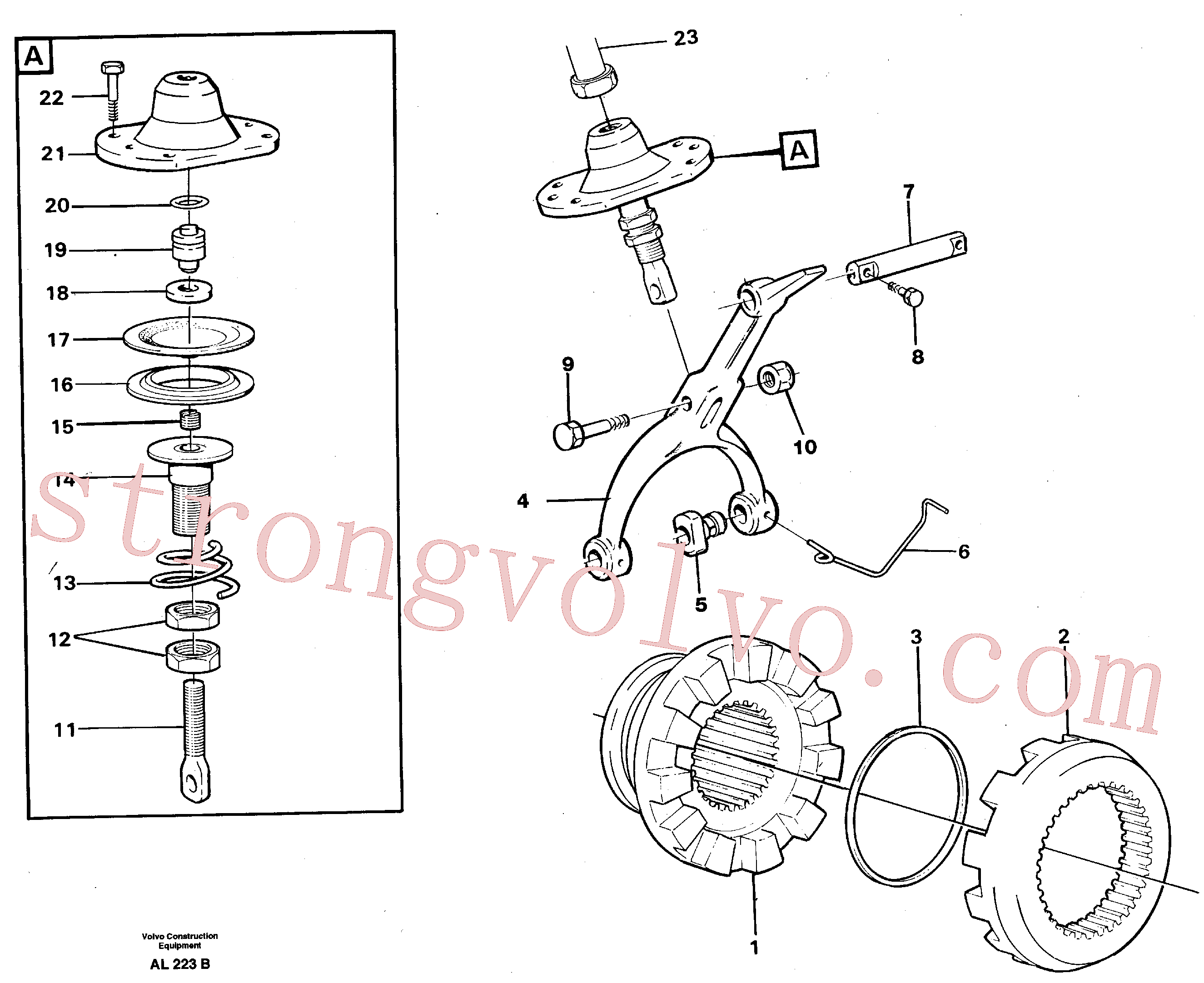 VOE11035849 Volvo Bloqueio diferencial(AL223B Montagem)