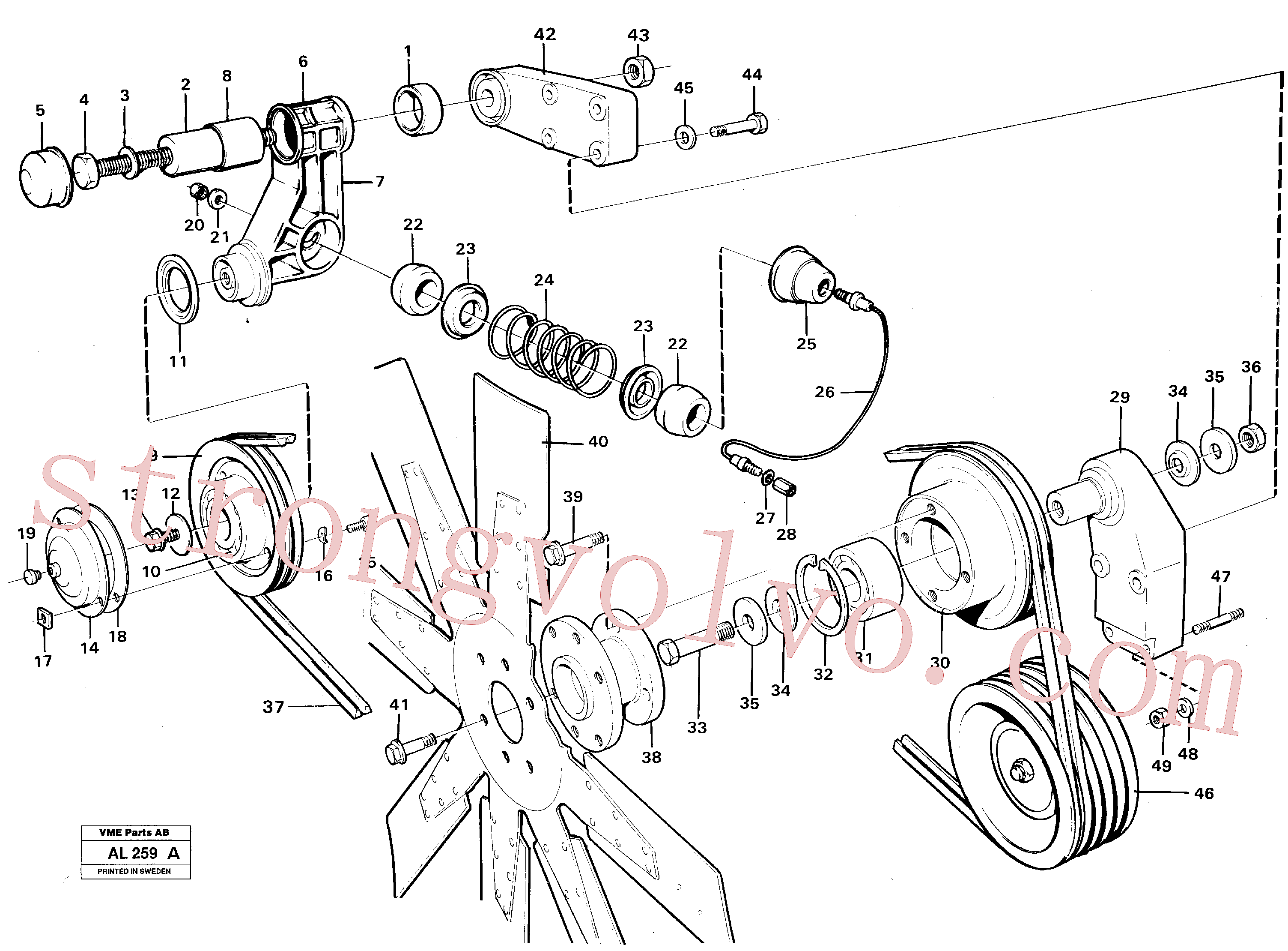 VOE11030642 Volvo Transmissão por correias(AL259A Montagem)