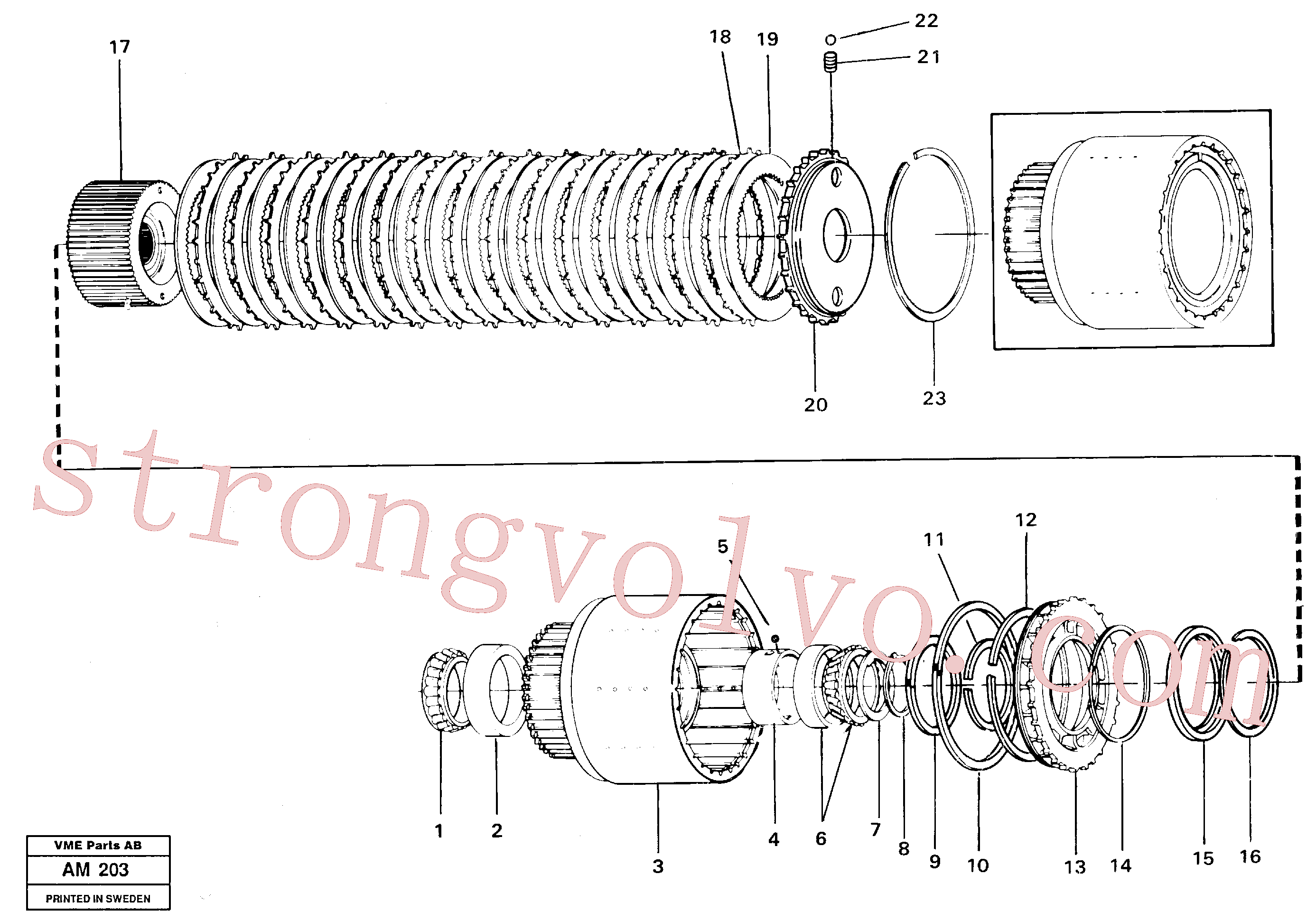 Atacado VOE11999727 Anel trava Volvo escavadeira