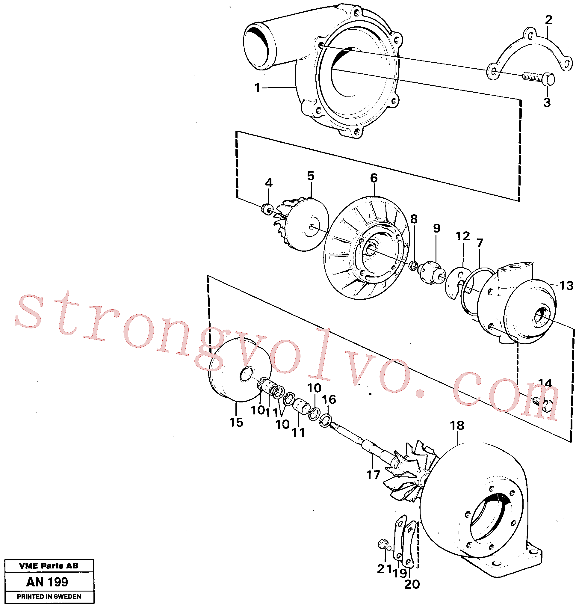VOE466485 Volvo Turbocompressor(AN199 Montagem)