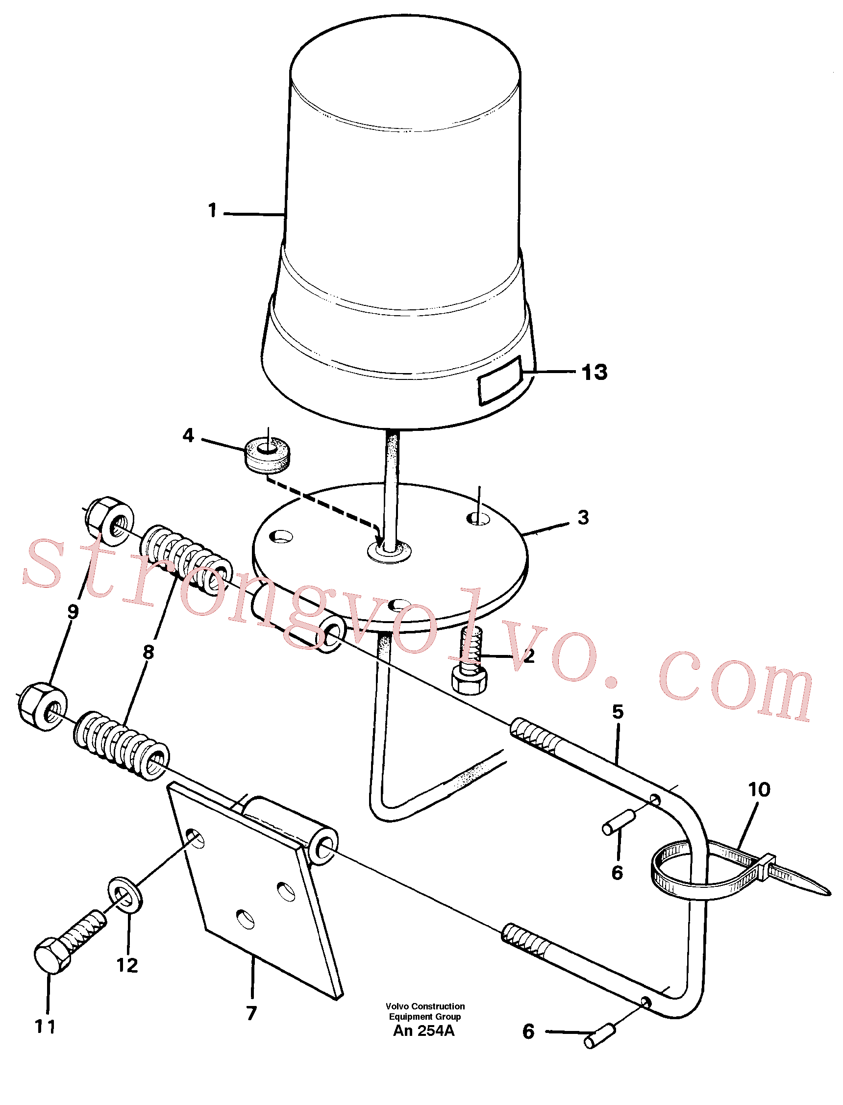 VOE951978 Volvo Farol rotativo(AN254A Montagem)
