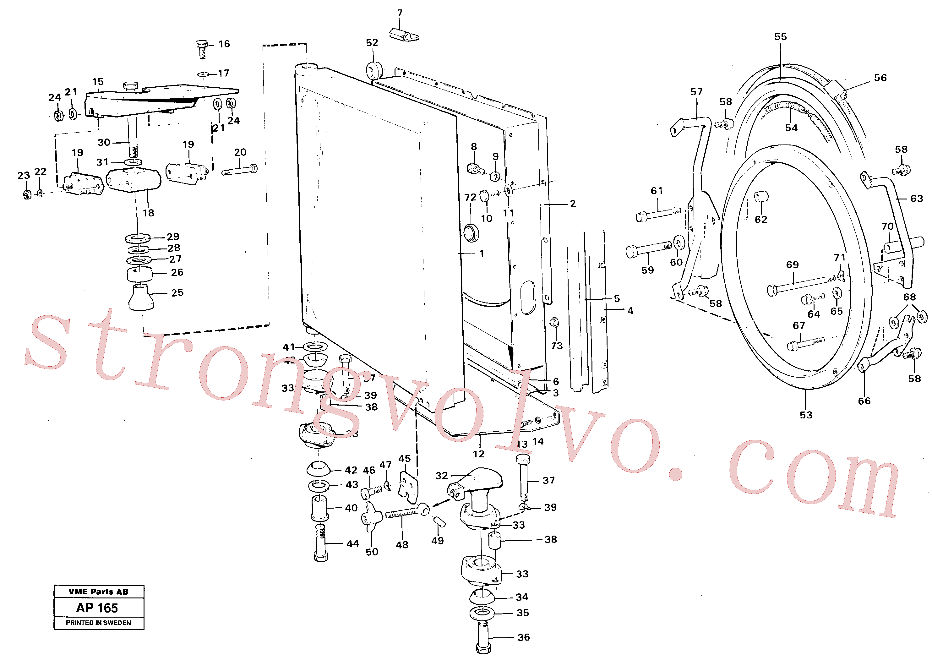 VOE120001 Volvo Radiador com acessórios(AP165 Montagem)