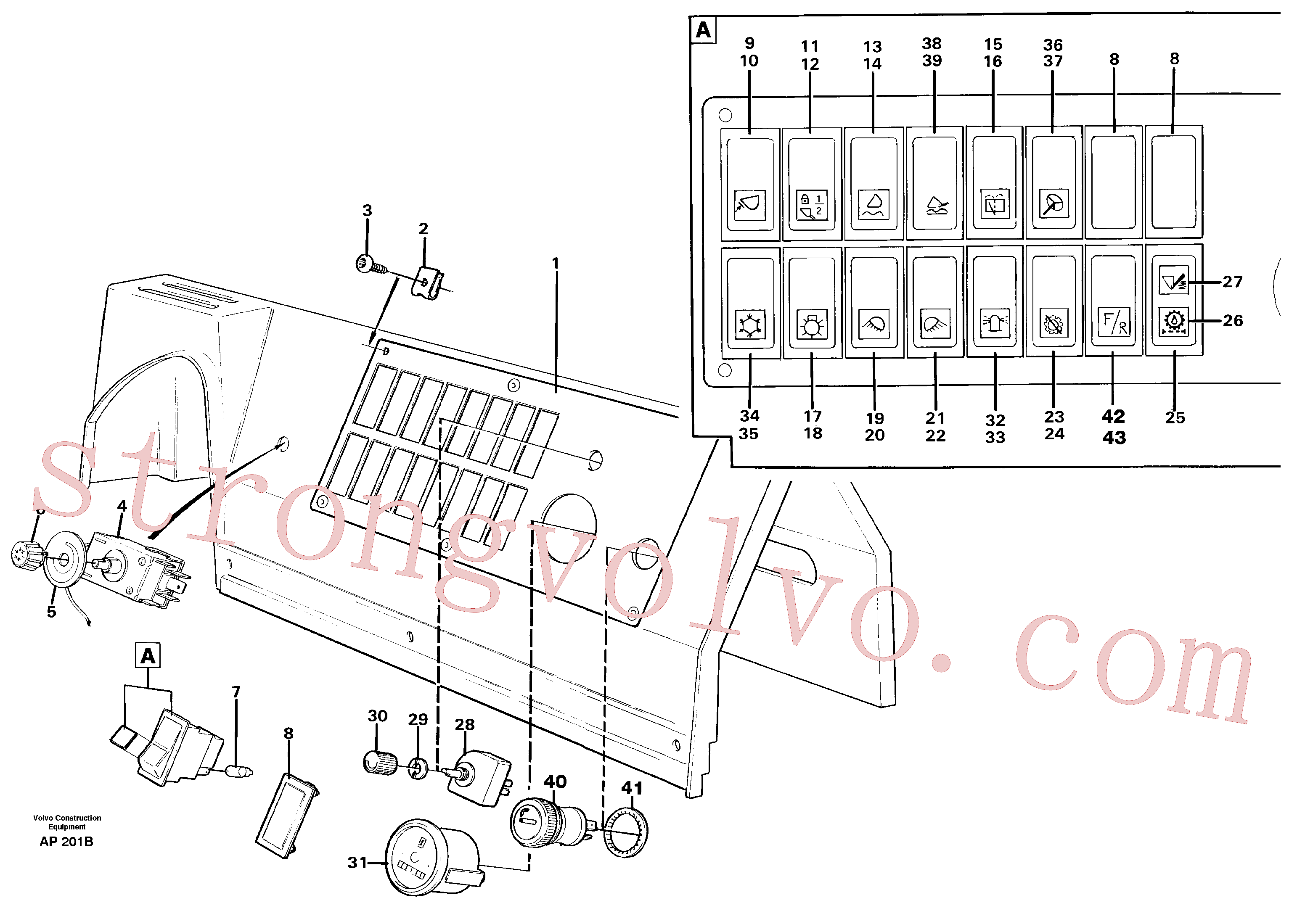 Volvo Acessórios para escavadeira VOE14212747 Lâmpada de controle Acessórios