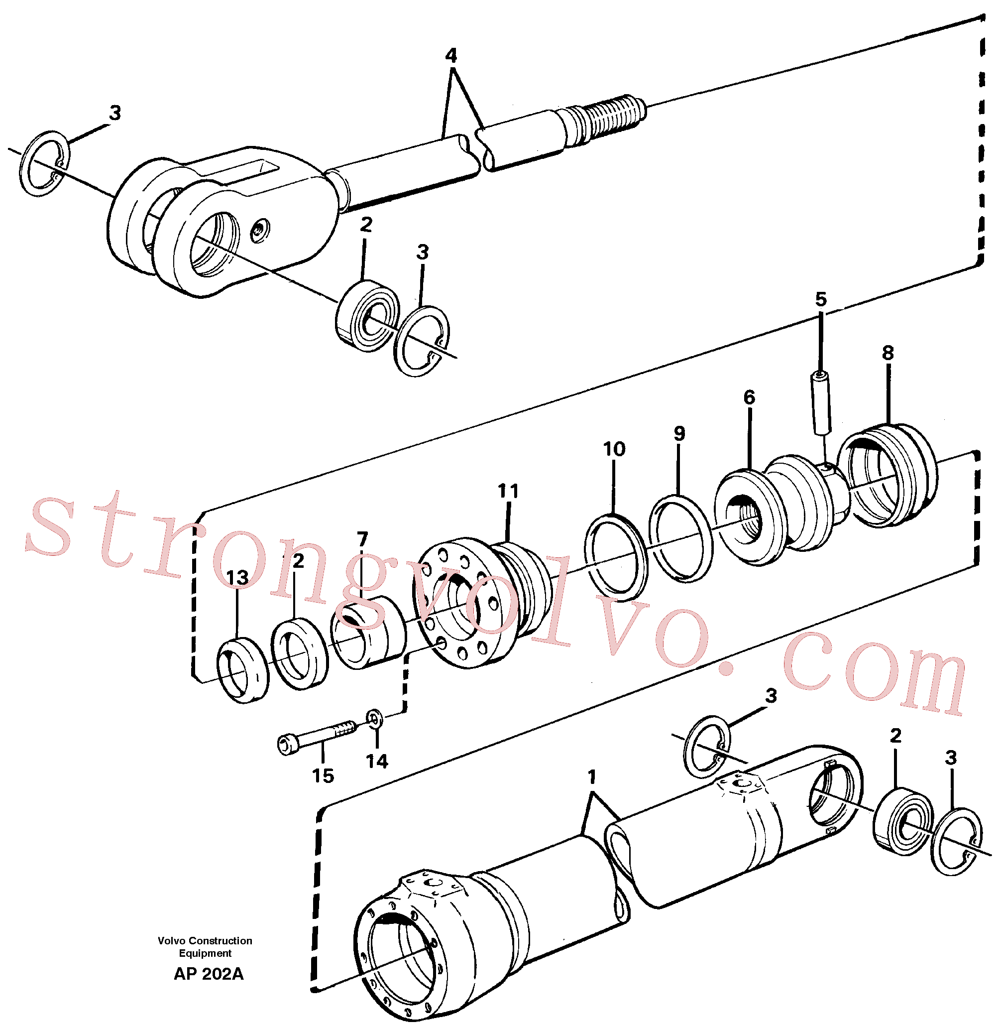 VOE11005053 Volvo Cilindro hidráulico(AP202A Montagem)