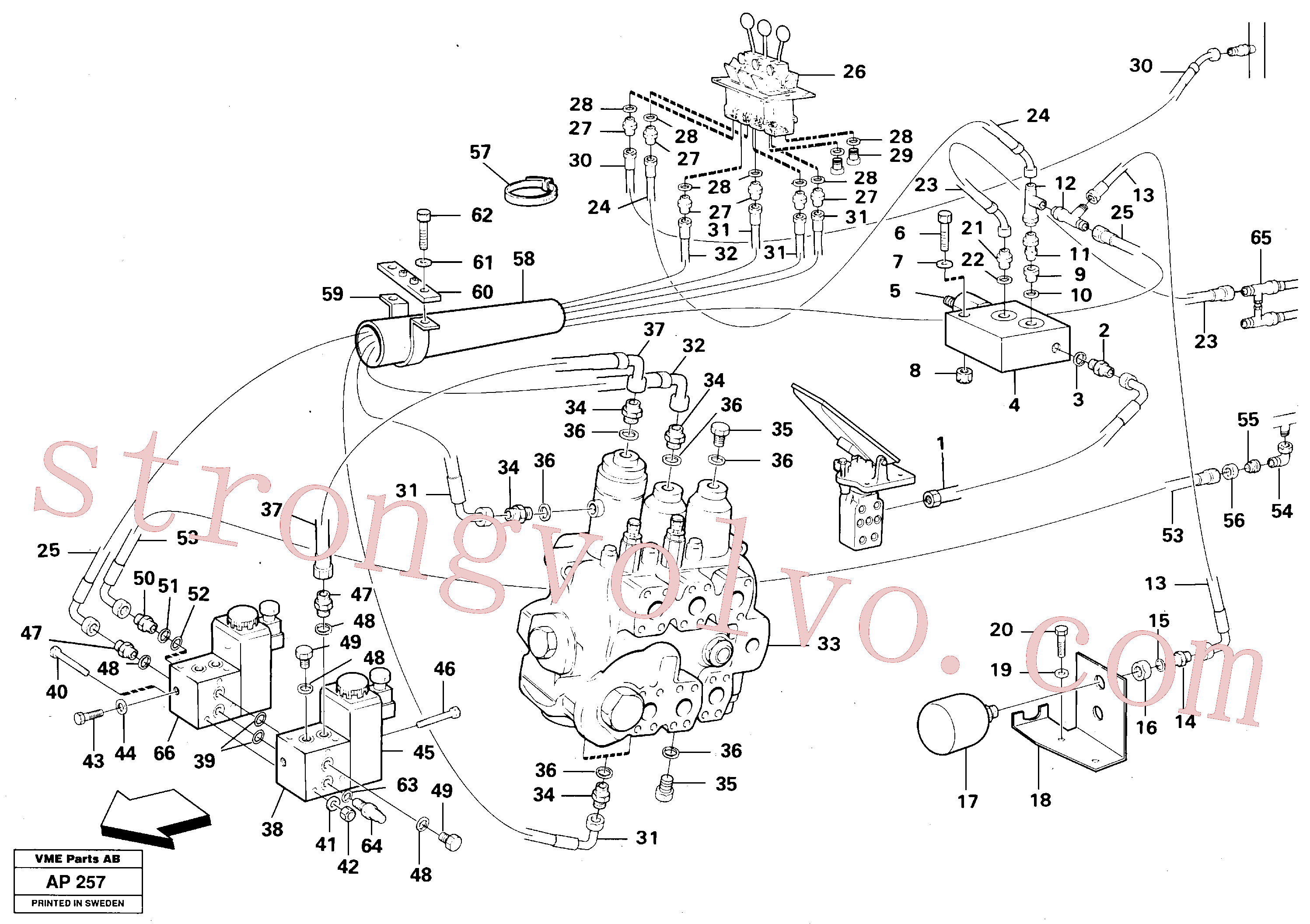 VOE4974531 Volvo Servomotor - hidráulico(AP257 Montagem)