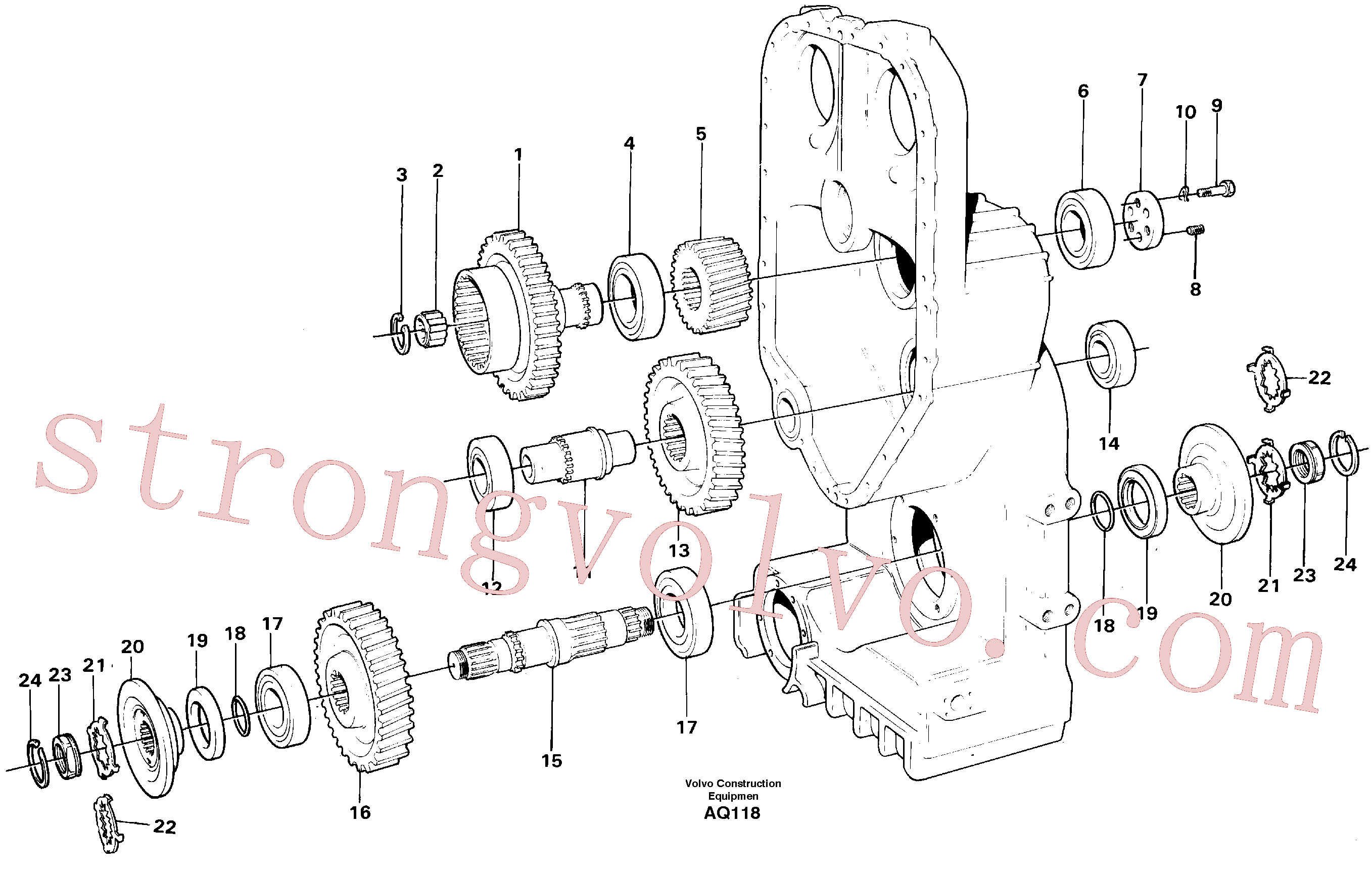 VOE184167 Rolamento de rolos Volvo escavadeira
