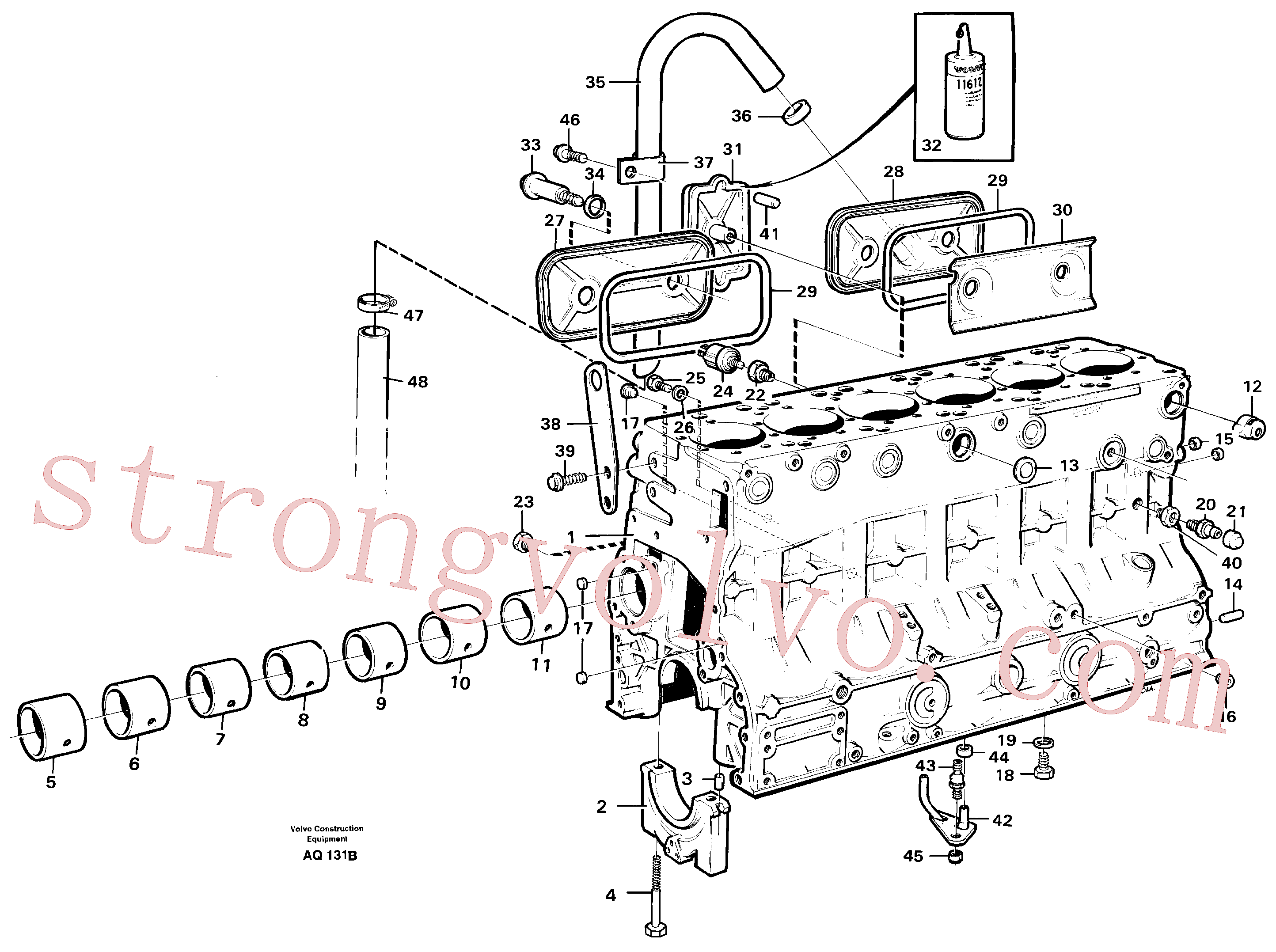 VOE946559 Volvo Bloco do motor(AQ131B Montagem)