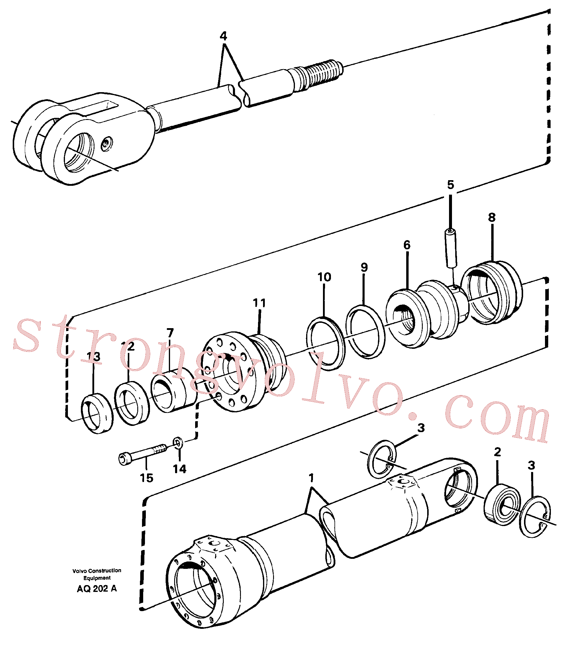 VOE4784843 Volvo Cilindro hidráulico(AQ202A Montagem)