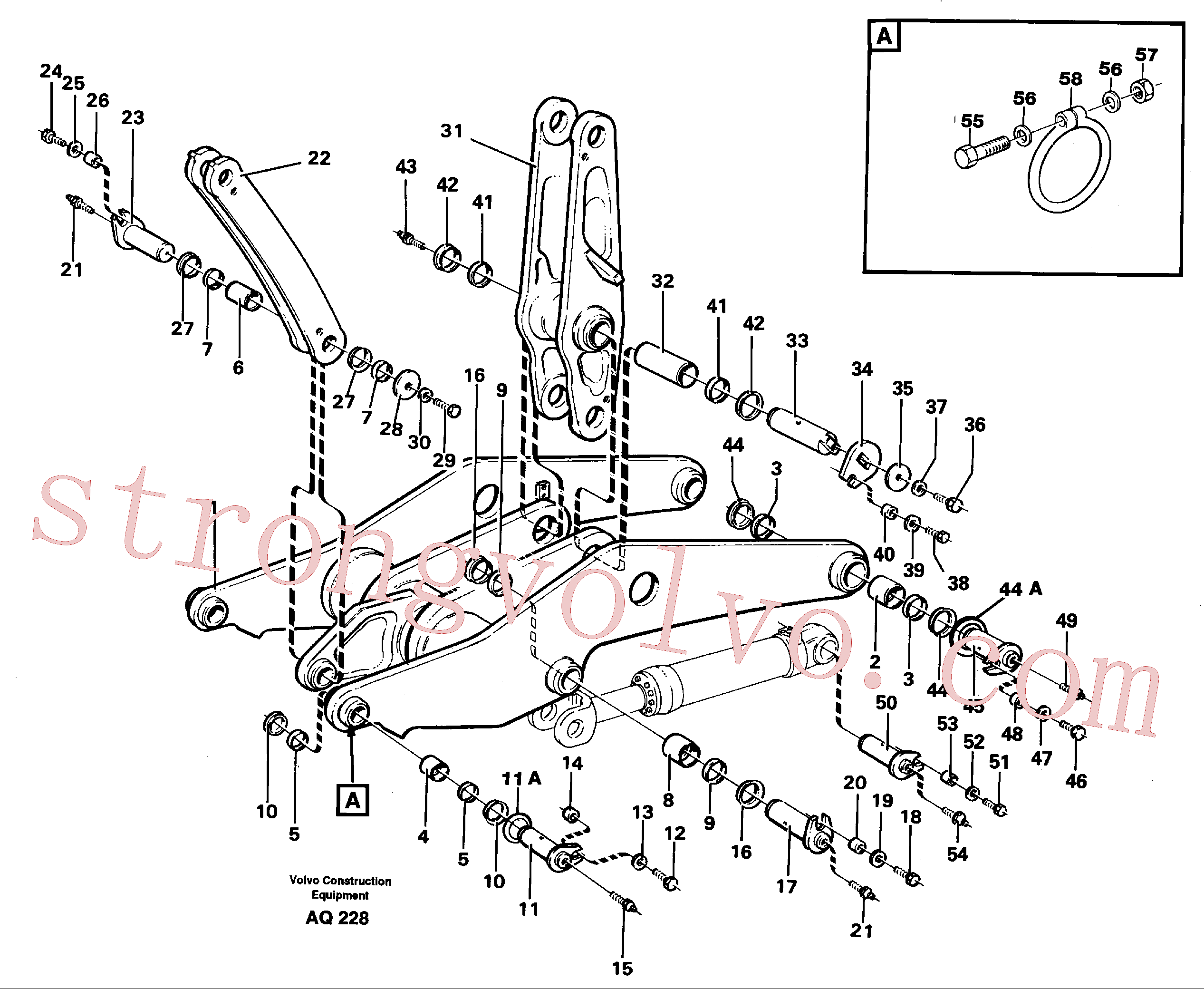 VOE14014622 Parafuso sextavado Volvo escavadeira