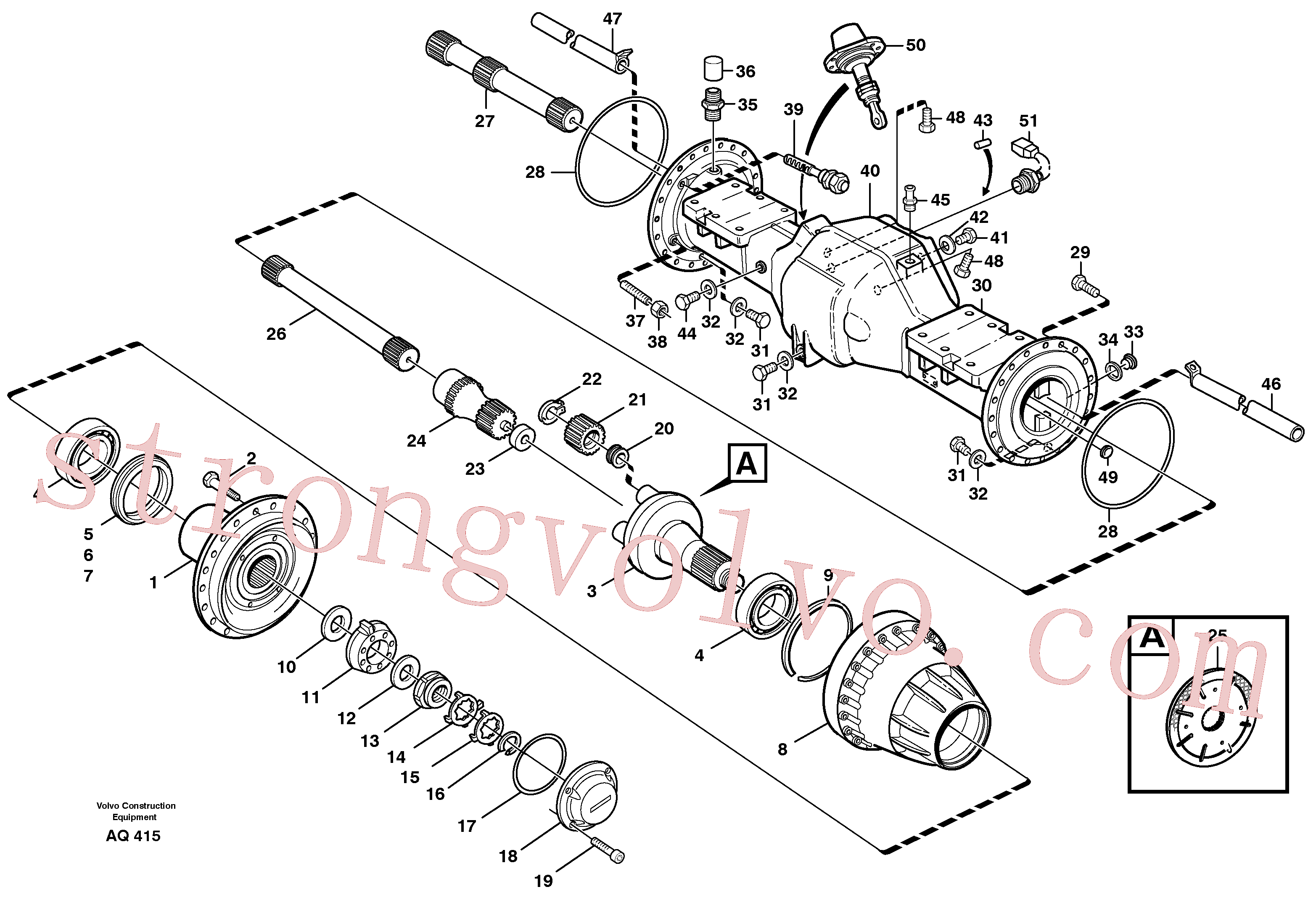 VOE1522293 Volvo Veio planetário, dianteiro(AQ415 Montagem)