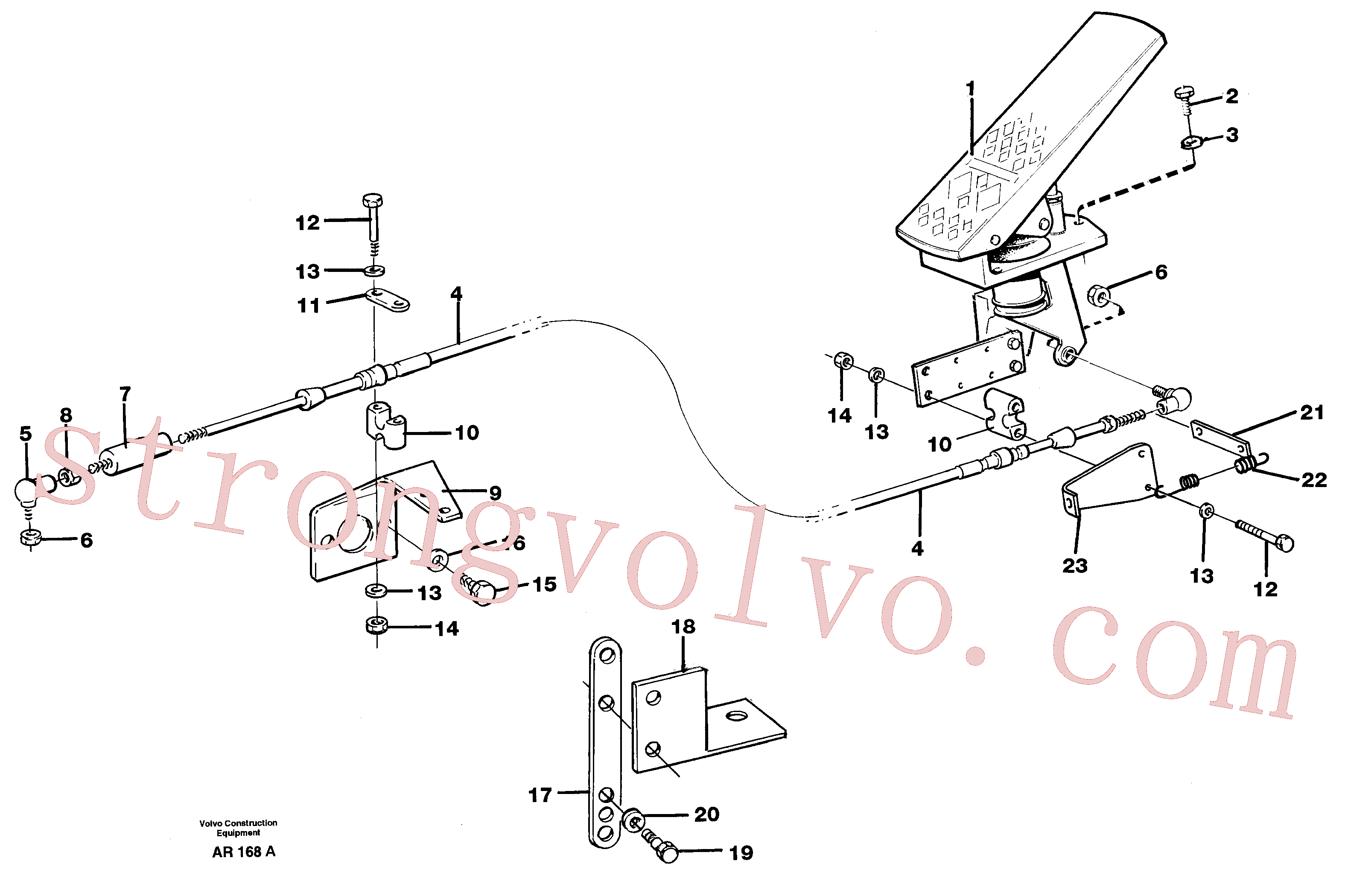 VOE955251 Volvo Comando do regulador(AR168A Montagem)