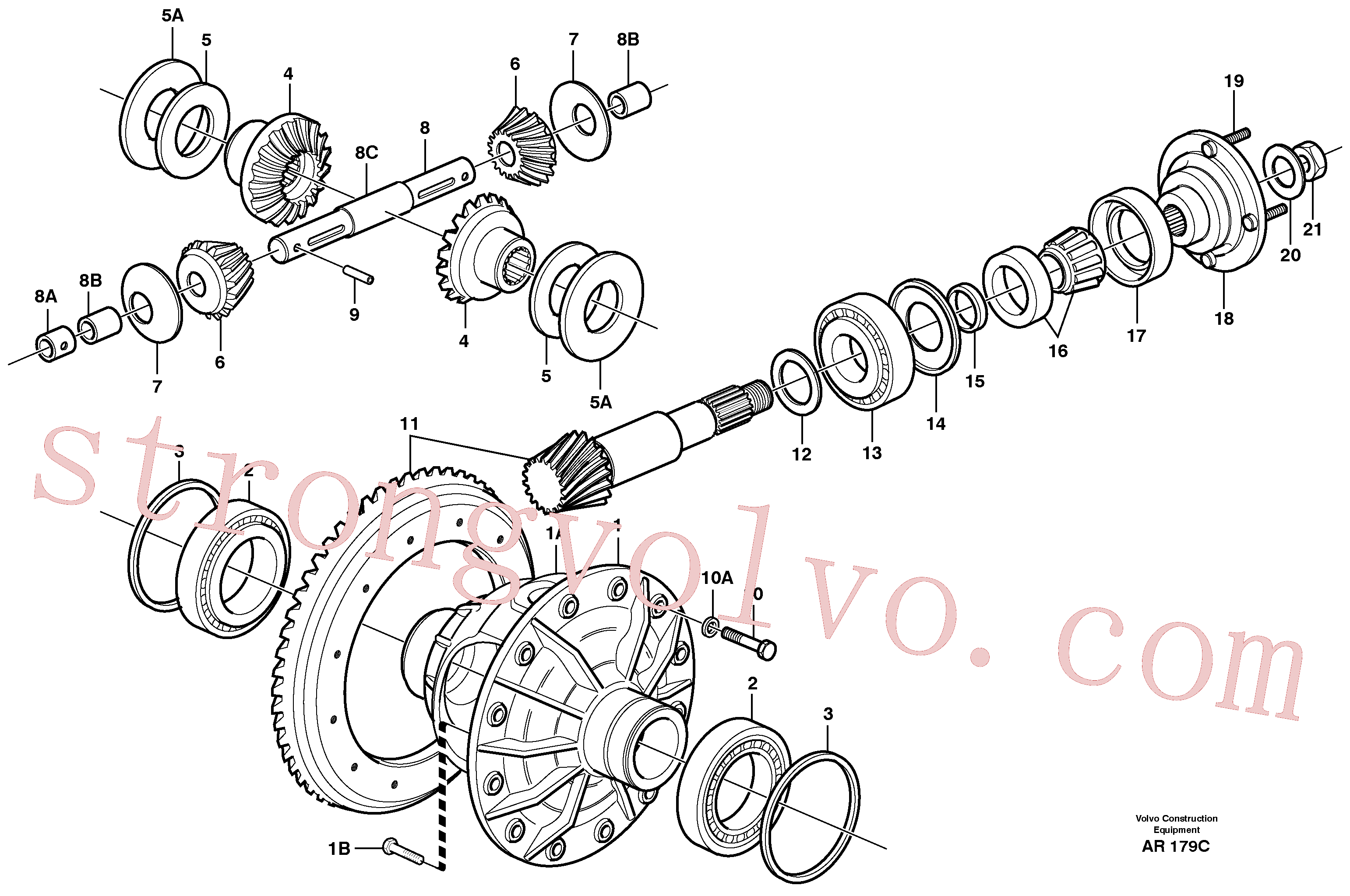 VOE11102845 Volvo Transmissão final(AR179C Montagem)