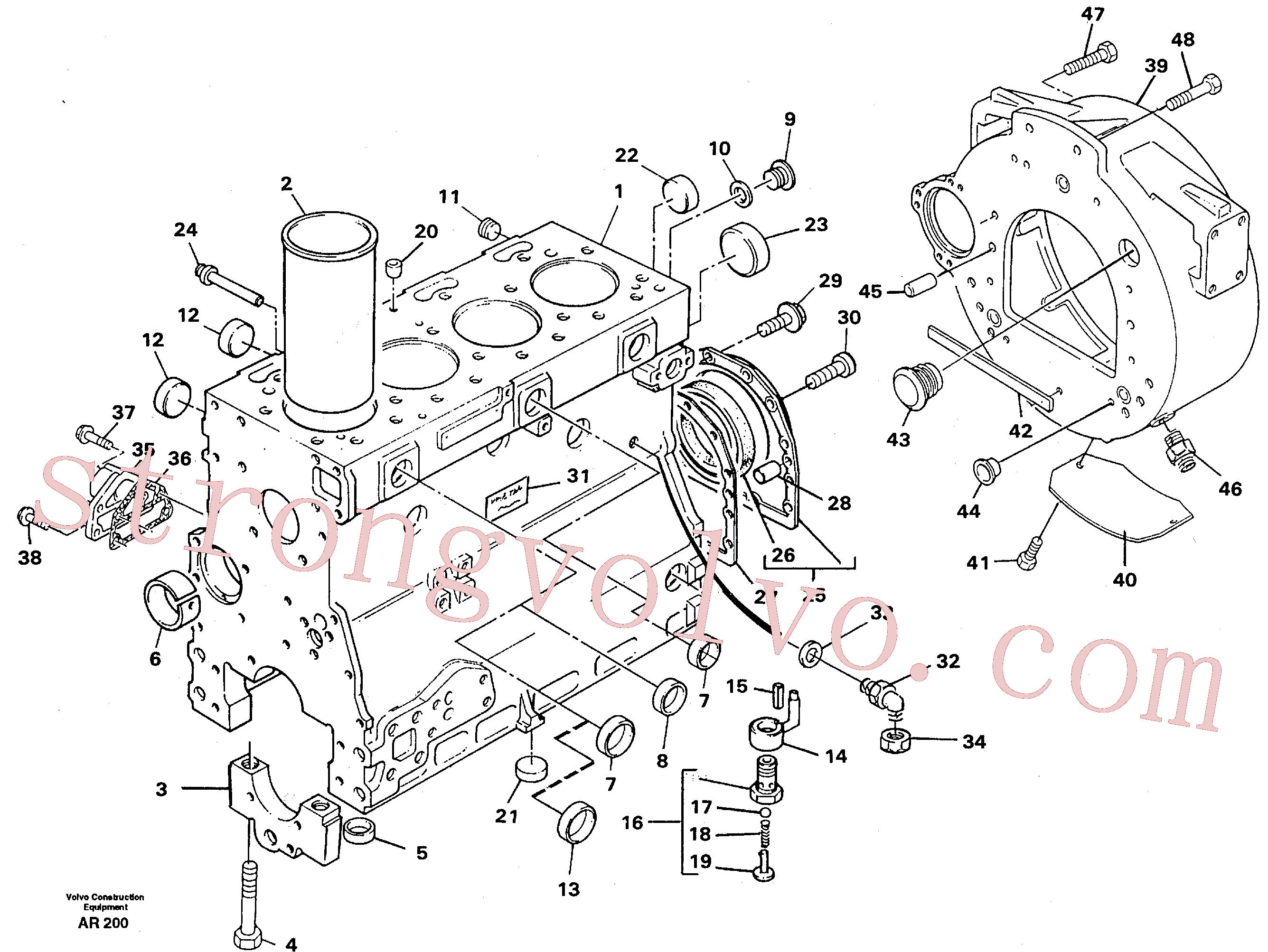 VOE968147 Volvo Bloco do motor(AR200 Montagem)