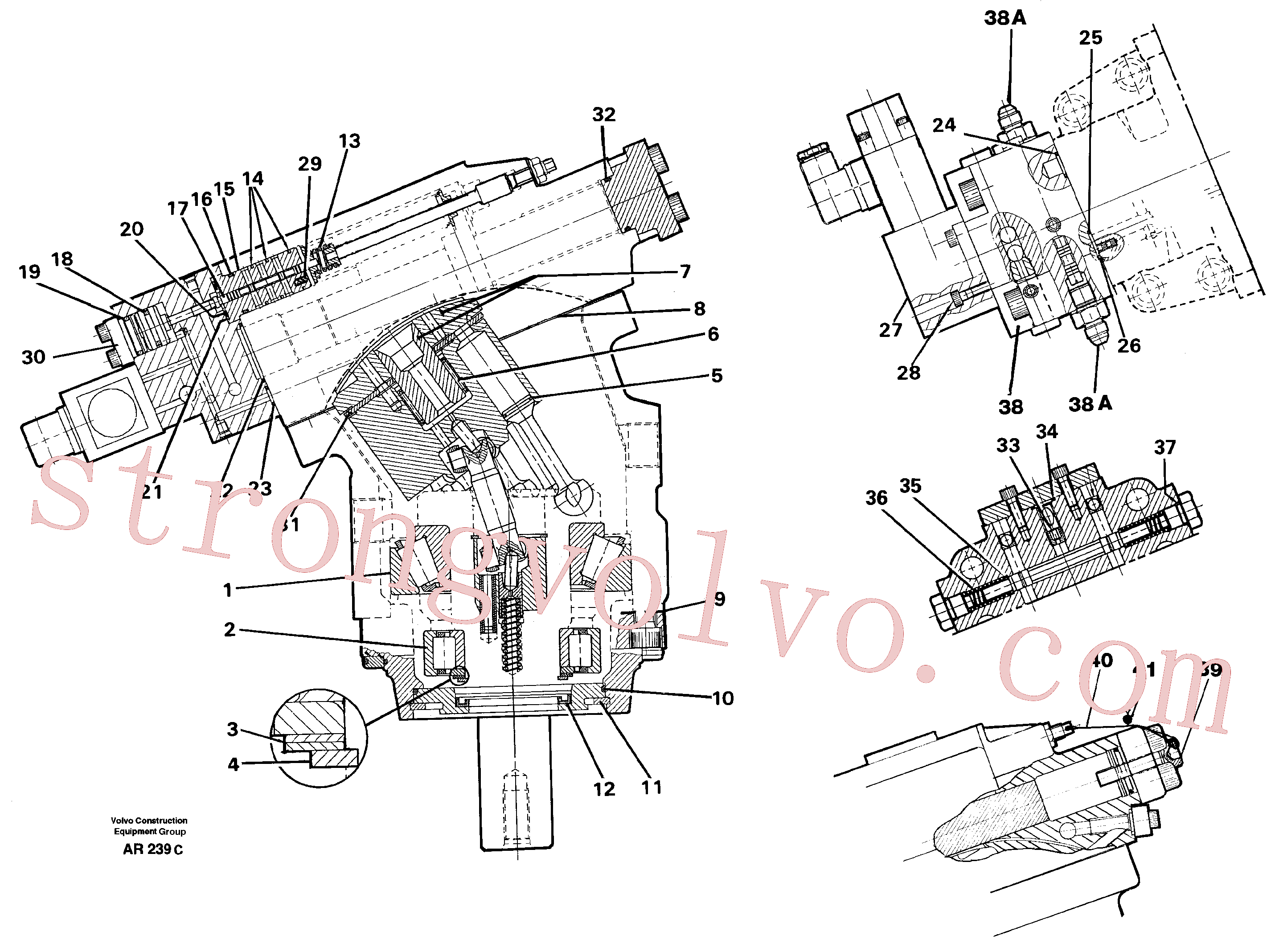 VOE14262763 Volvo Motor hidráulico(AR239C Montagem)