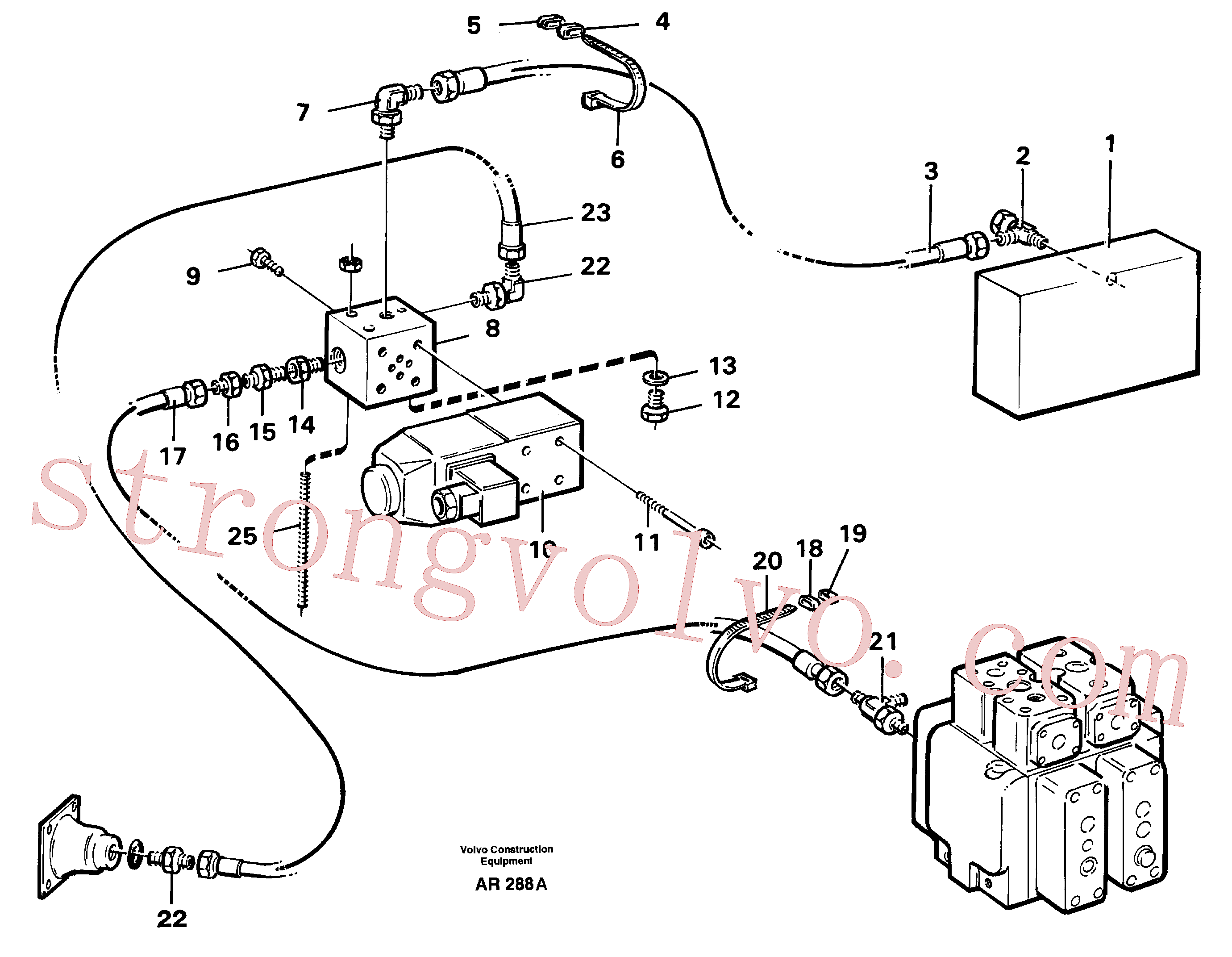 VOE4881456 Volvo Comandos, bloqueio do diferencial(AR288A Montagem)
