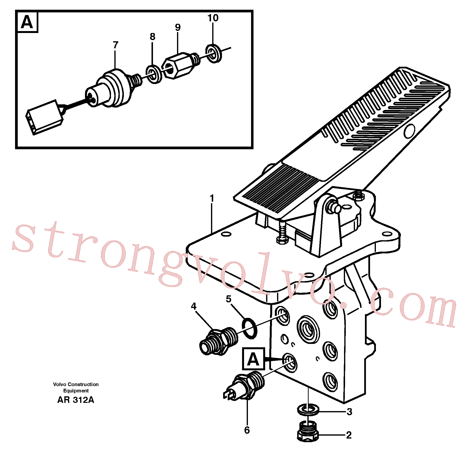 Volvo Acessórios para escavadeira VOE4803620 Interruptor da luz de freio Acessórios