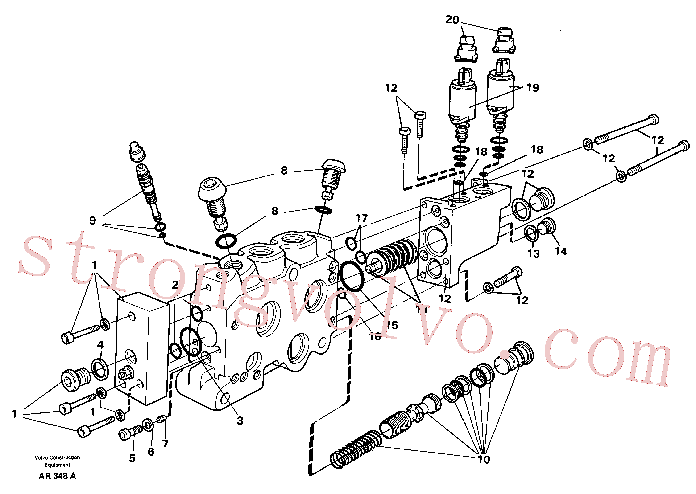 VOE11701430 Volvo Secção da válvula(AR348A Montagem)