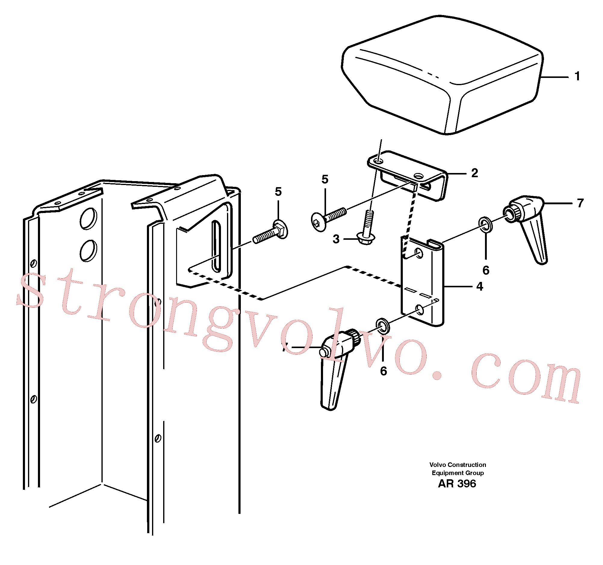 ZM2805818 Volvo Descanso de braço(AR396 Montagem)