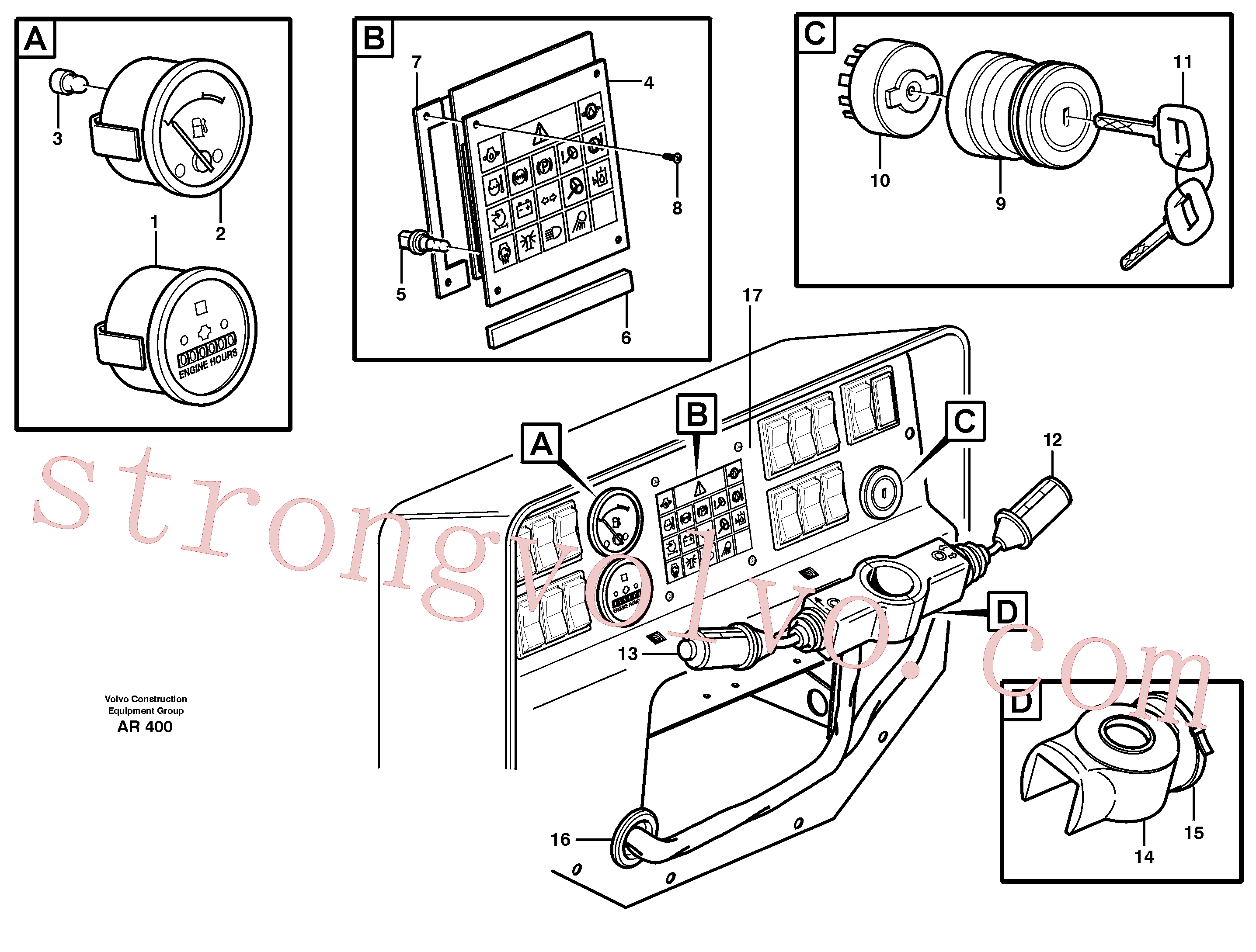 VOE955115 Volvo Painel de instrumentos(AR400 Montagem)