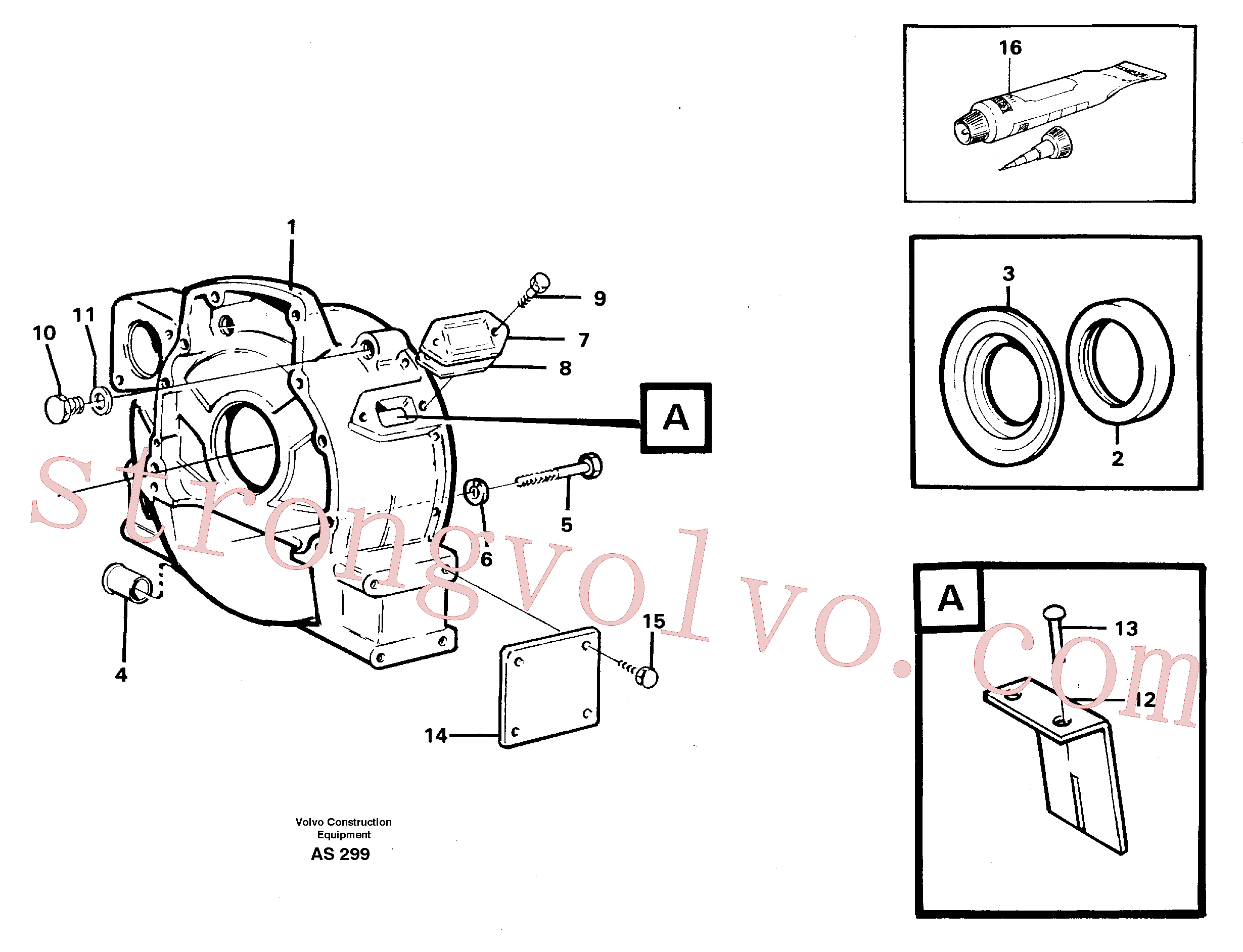 VOE13966367 Parafuso flangeado Volvo escavadeira