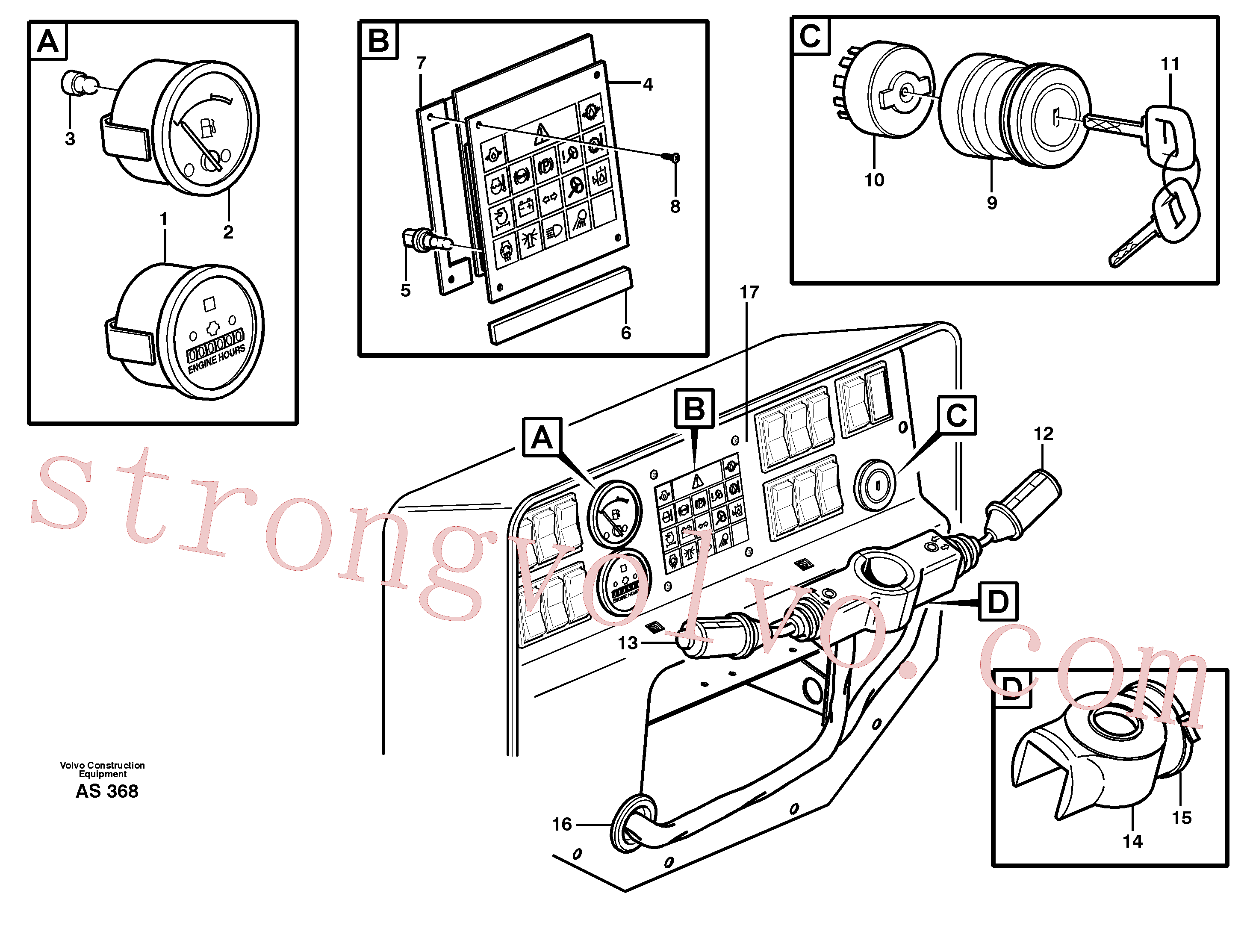 VOE955115 Volvo Painel de instrumentos(AS368 Montagem)