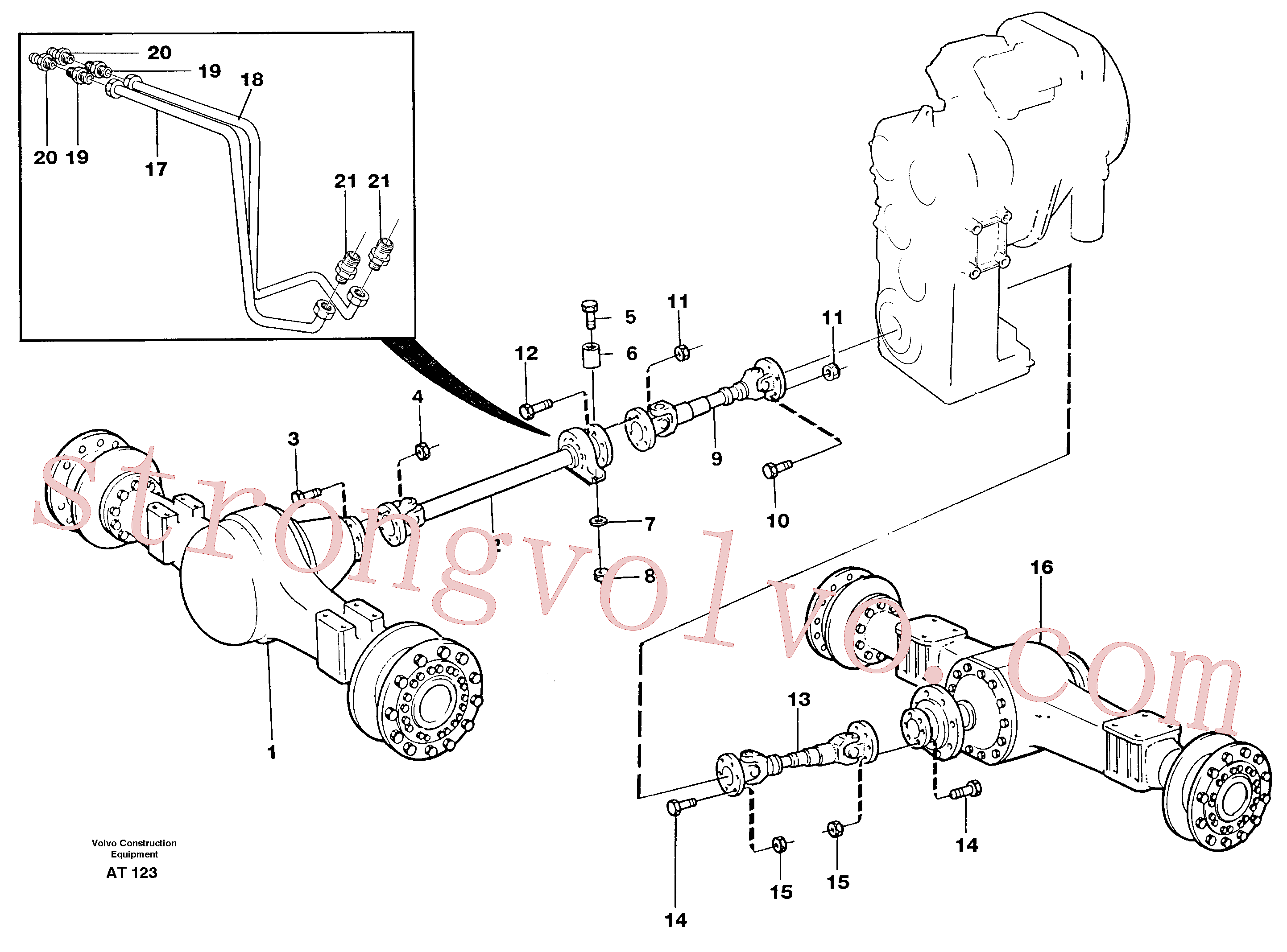 VOE11027540 Volvo Veios propulsores com acessórios(AT123 Montagem)
