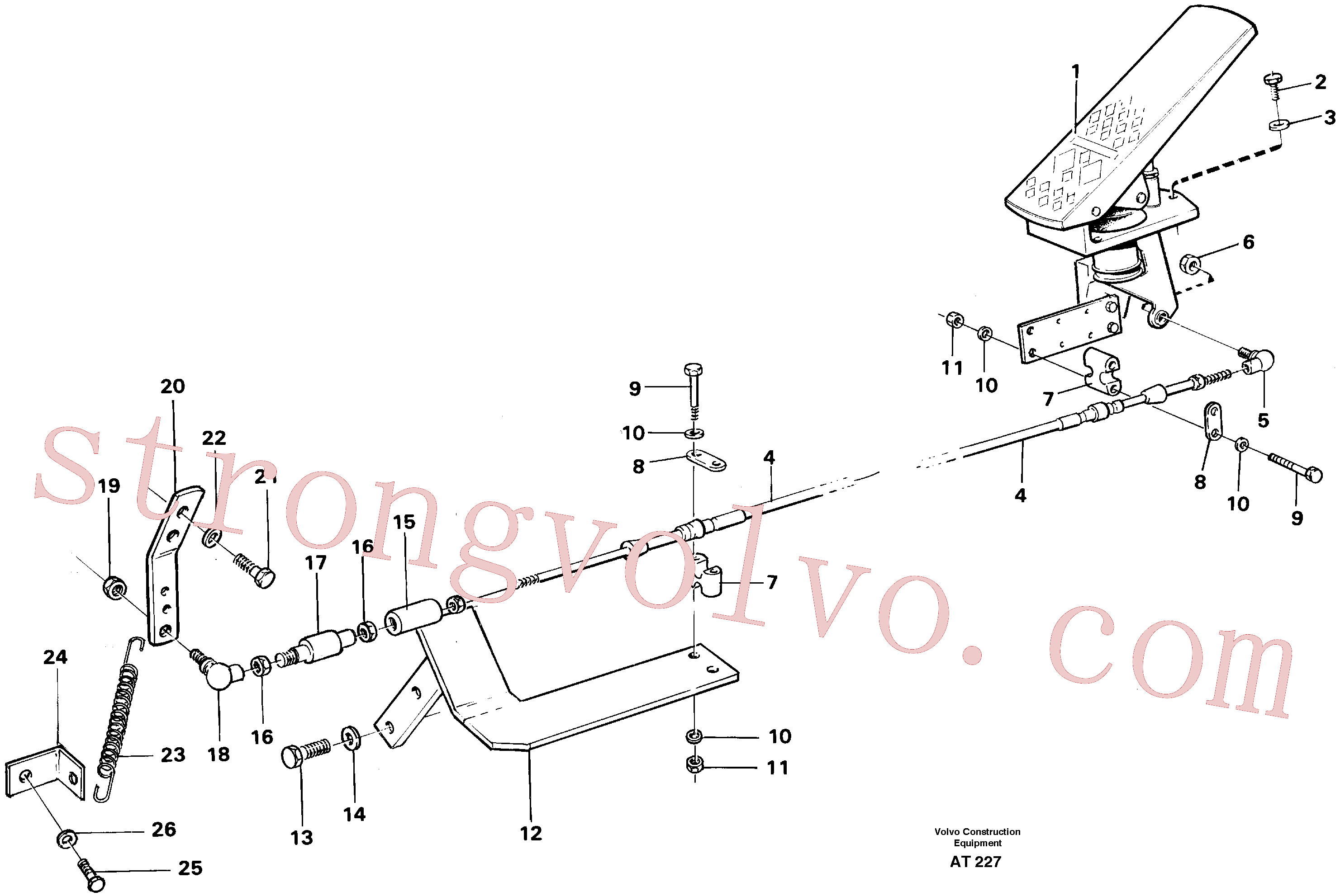 Atacado VOE959080 Rótula angular Volvo escavadeira