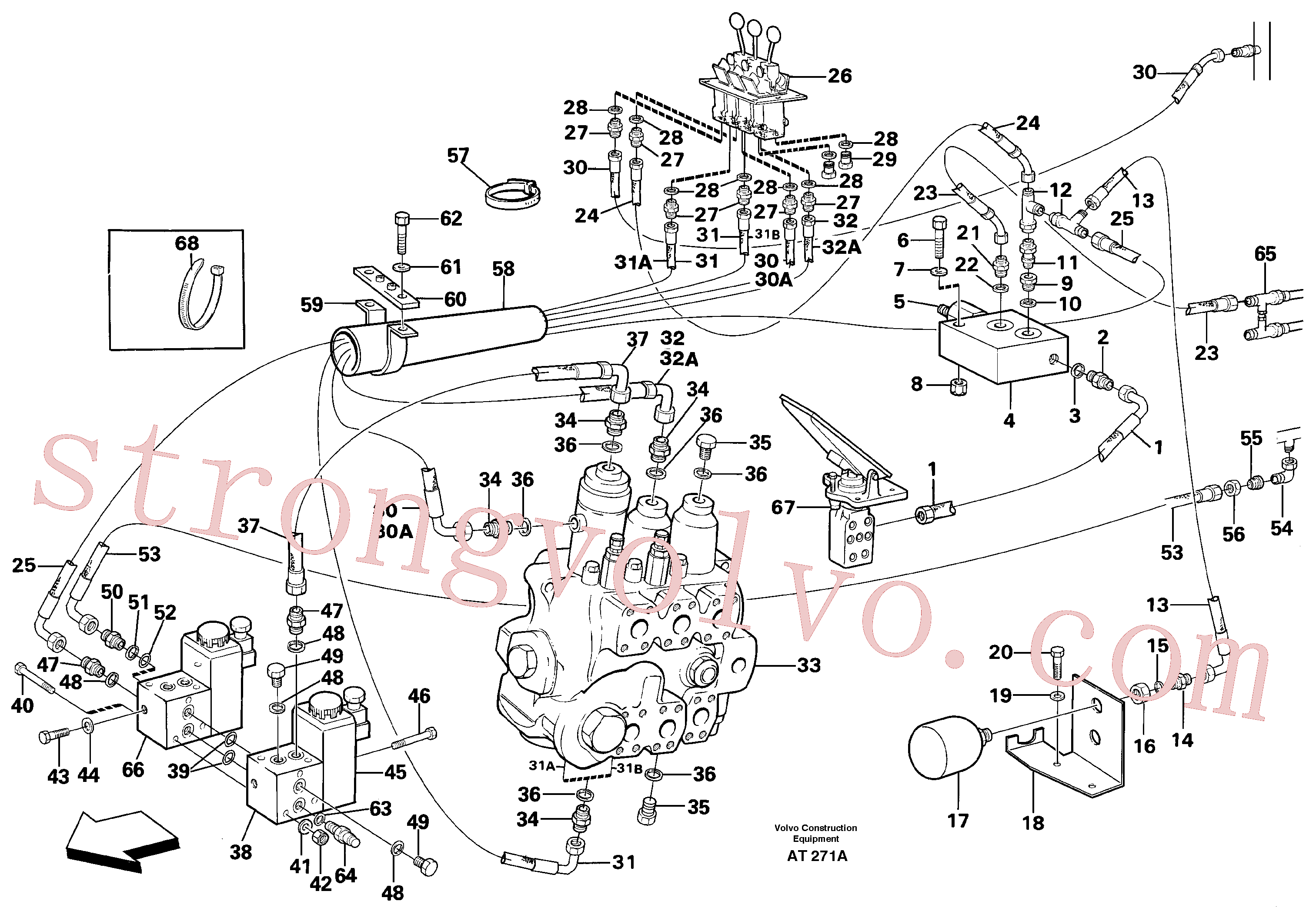 VOE13963948 Volvo Servomotor - hidráulico(AT271A Montagem)