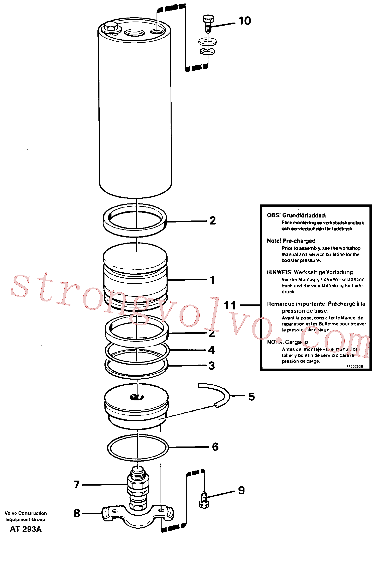 VOE11988302 Volvo Acumulador(AT293A Montagem)