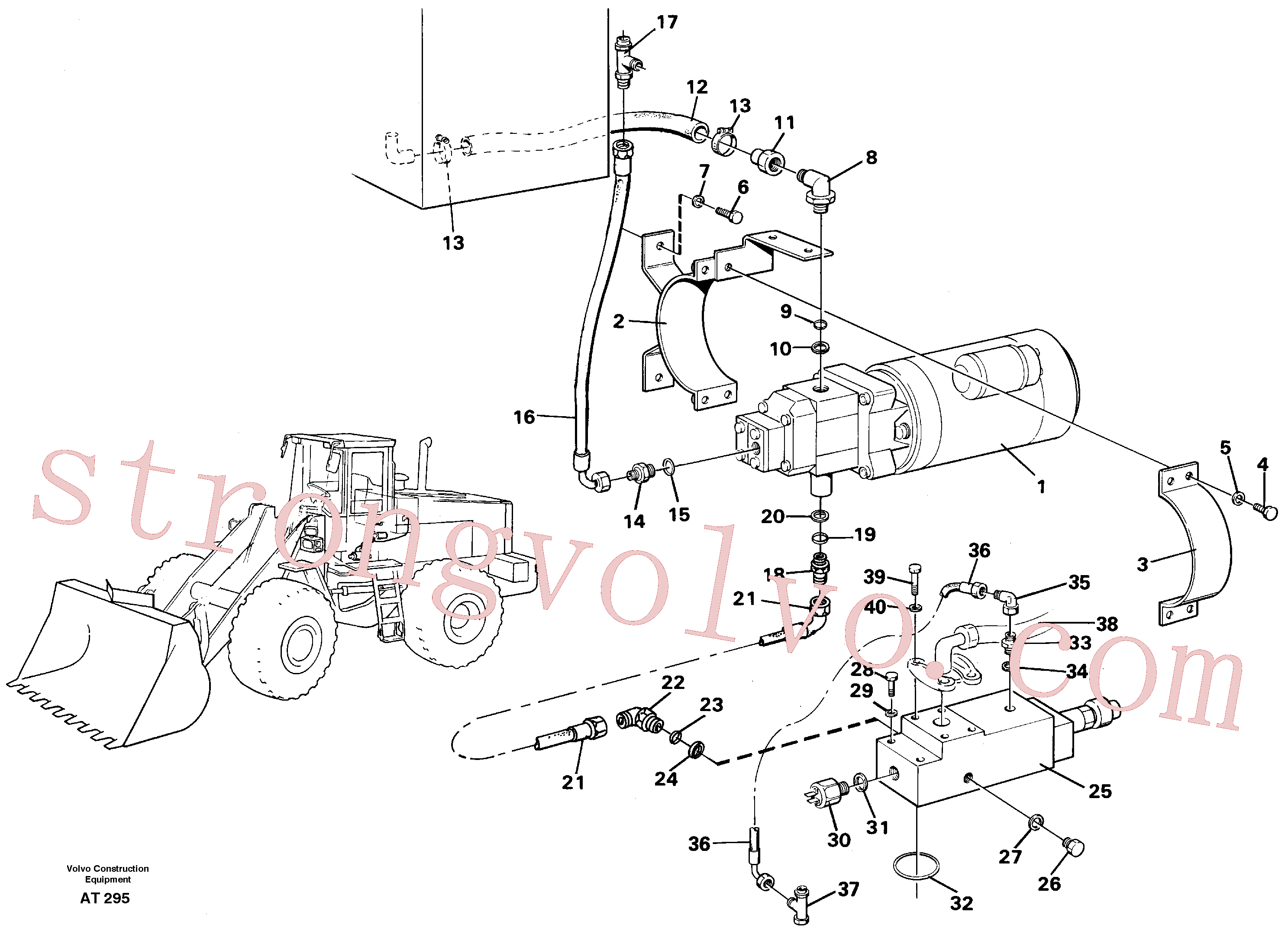 Atacado VOE13964057 Niple união Volvo escavadeira