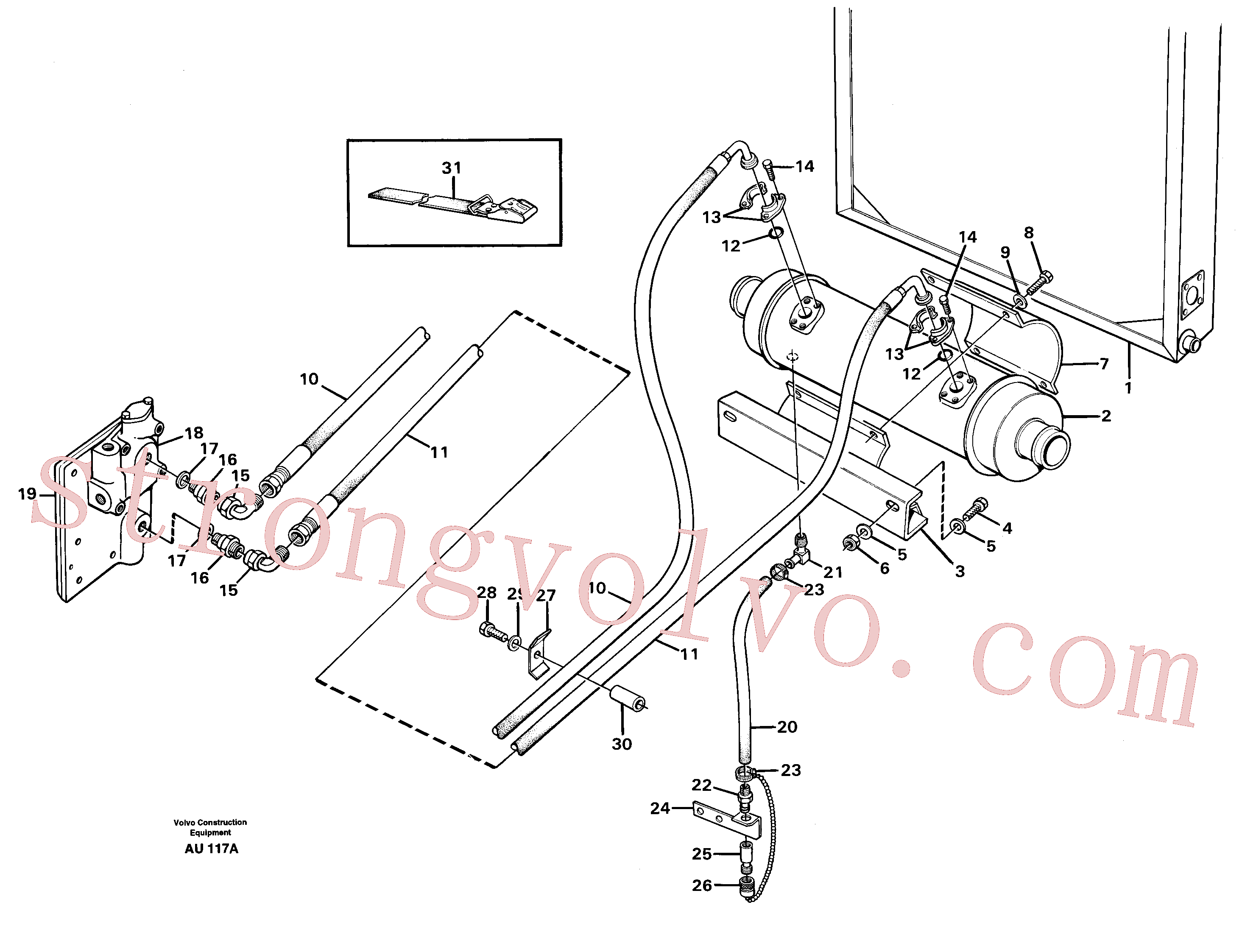 Atacado VOE11700550 Parafuso sextavado Volvo escavadeira