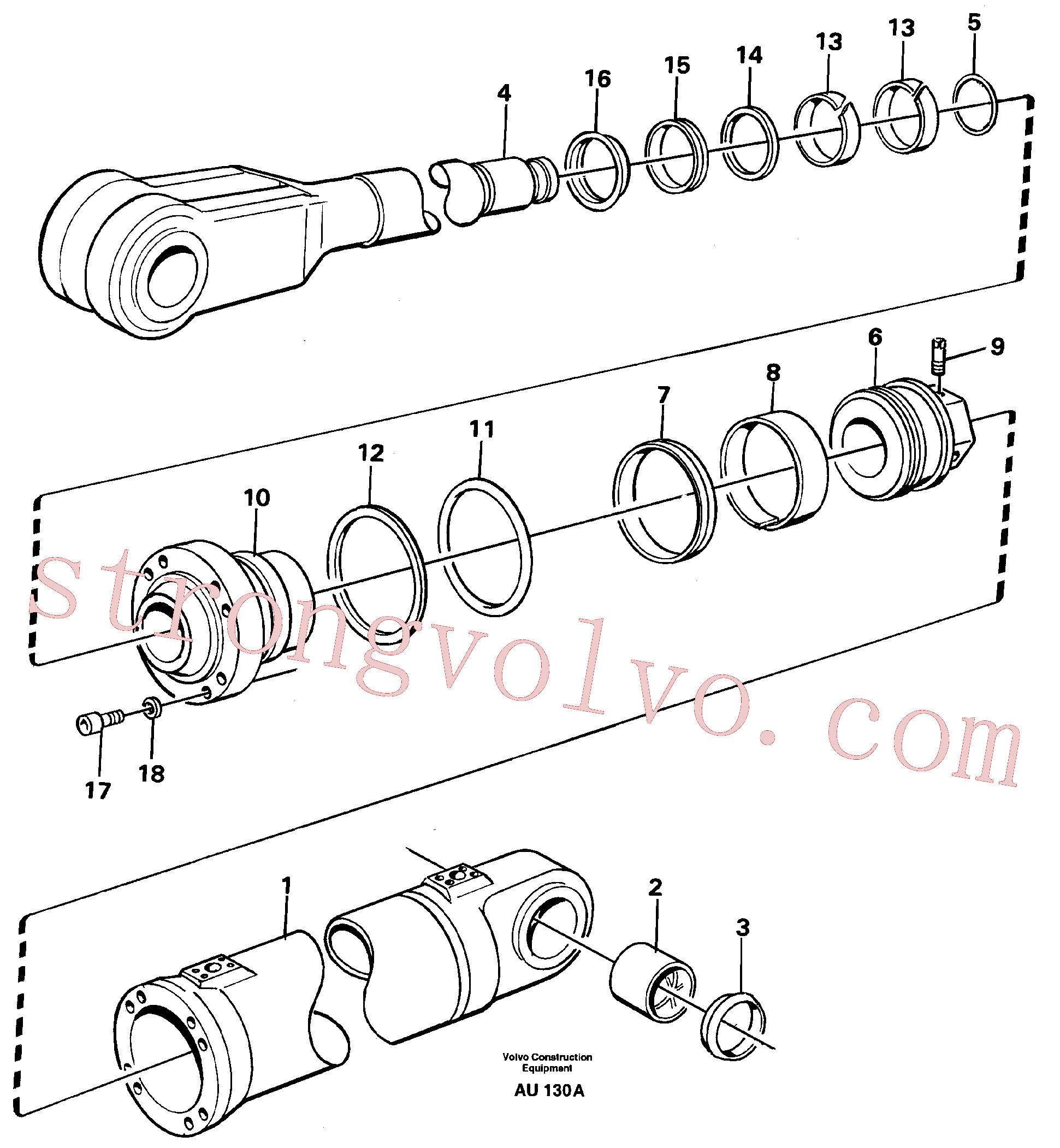China Made VOE11088467 Retentor do pistão Volvo Acessórios para escavadeira