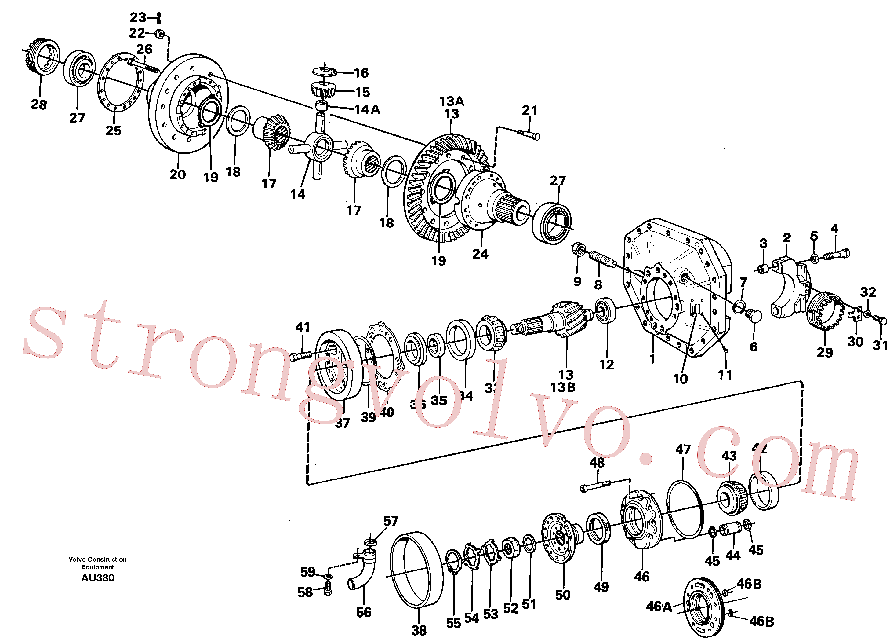 VOE13977111 Volvo Transmissão final, traseira(AU380 Montagem)