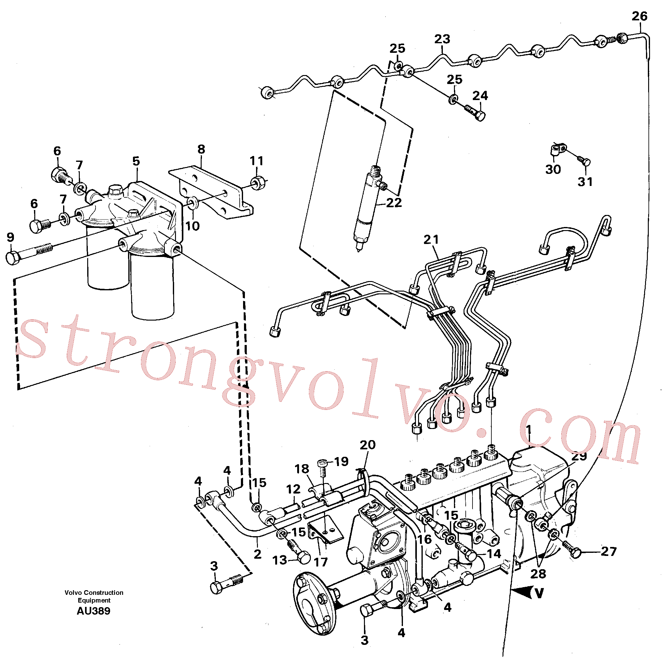 Volvo Acessórios para escavadeira VOE190635 Braçadeira Acessórios