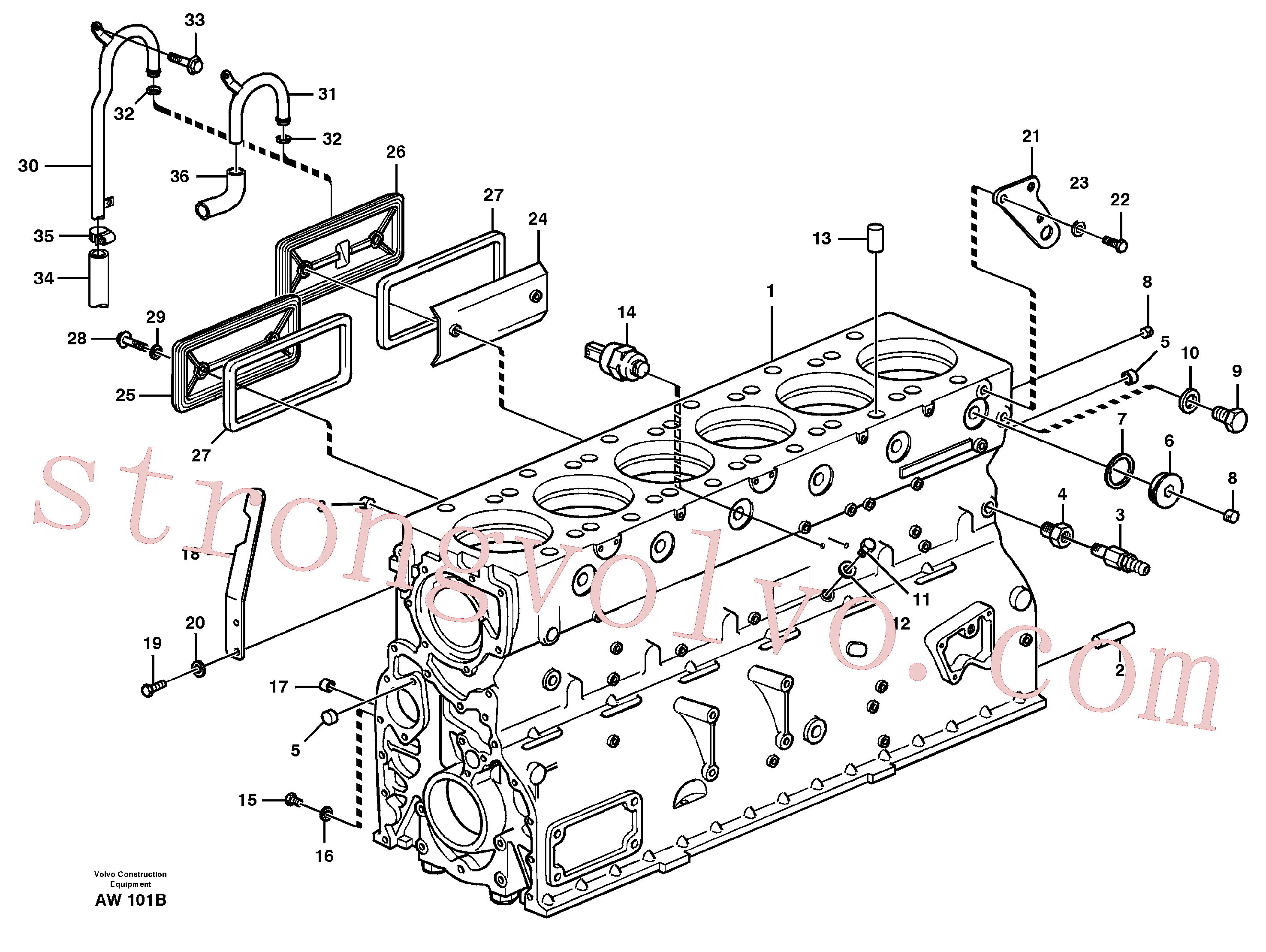 VOE927661 Volvo Bloco do motor(AW101B Montagem)