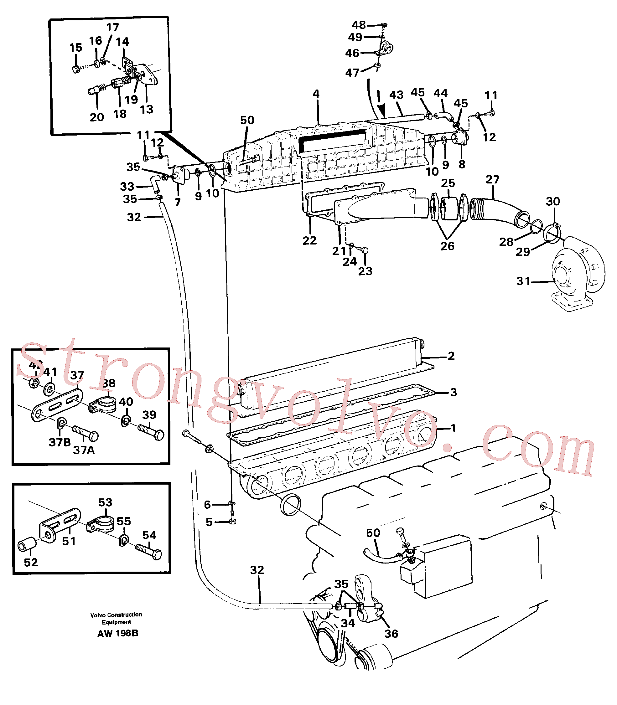 VOE1544731 Volvo Intercooler(AW198B Montagem)