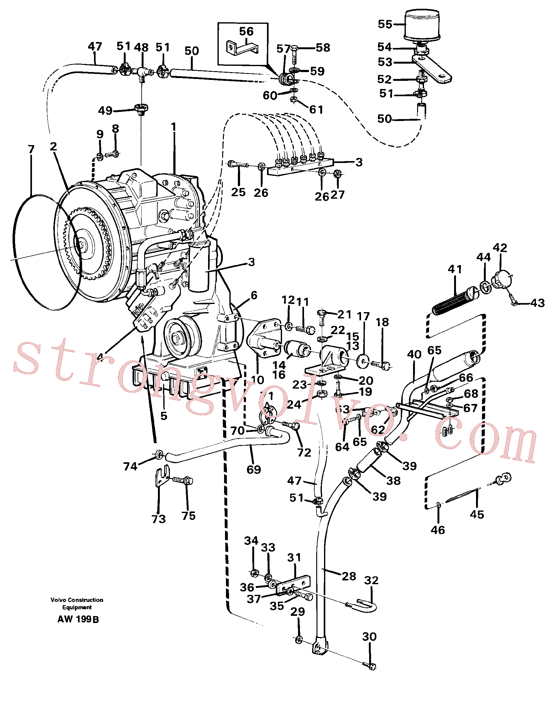 VOE14023341 Volvo Transmissão hidráulica com acessórios(AW199B Montagem)
