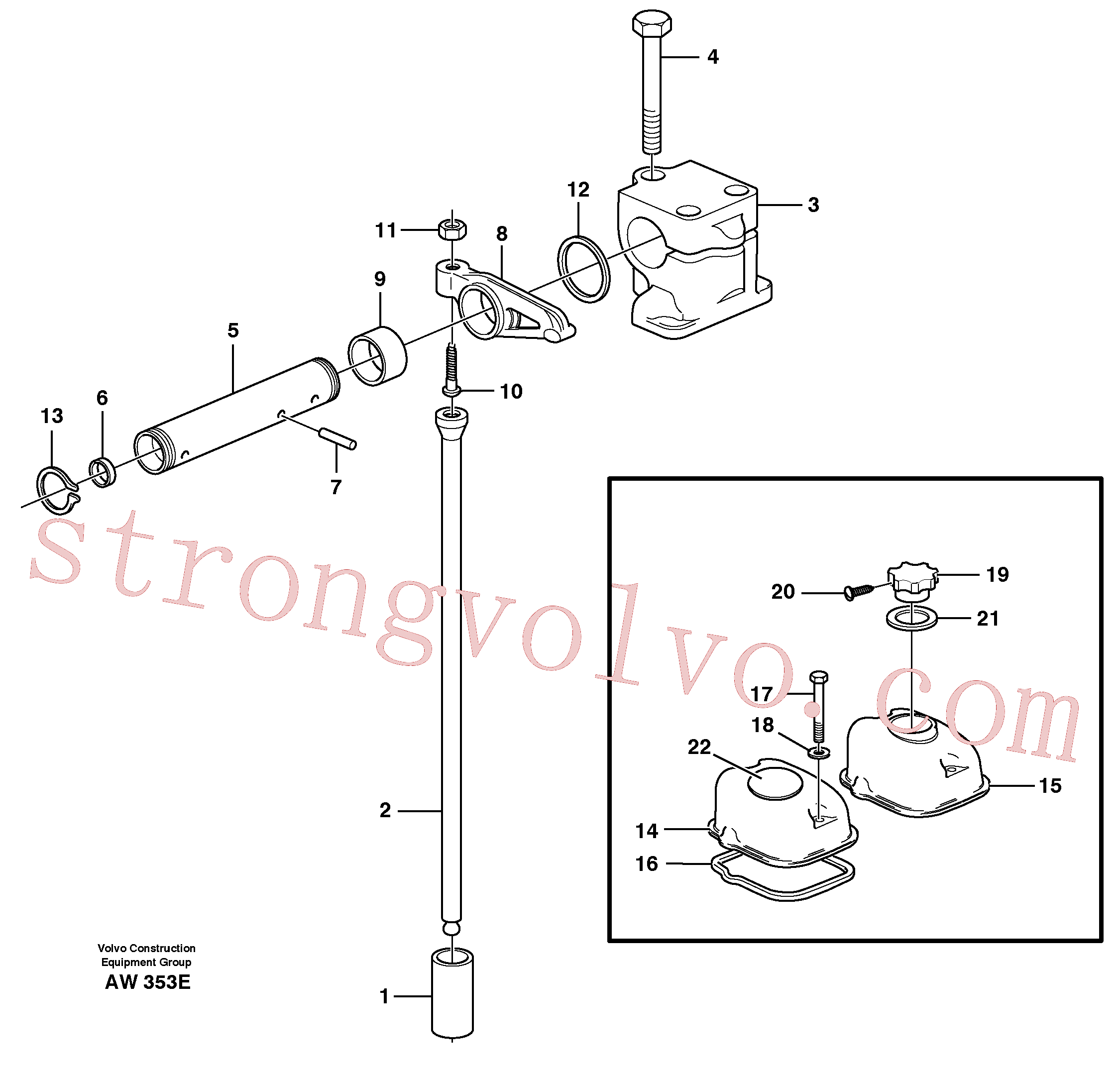 VOE955527 Volvo Mecanismo de válvula(AW353E Montagem)