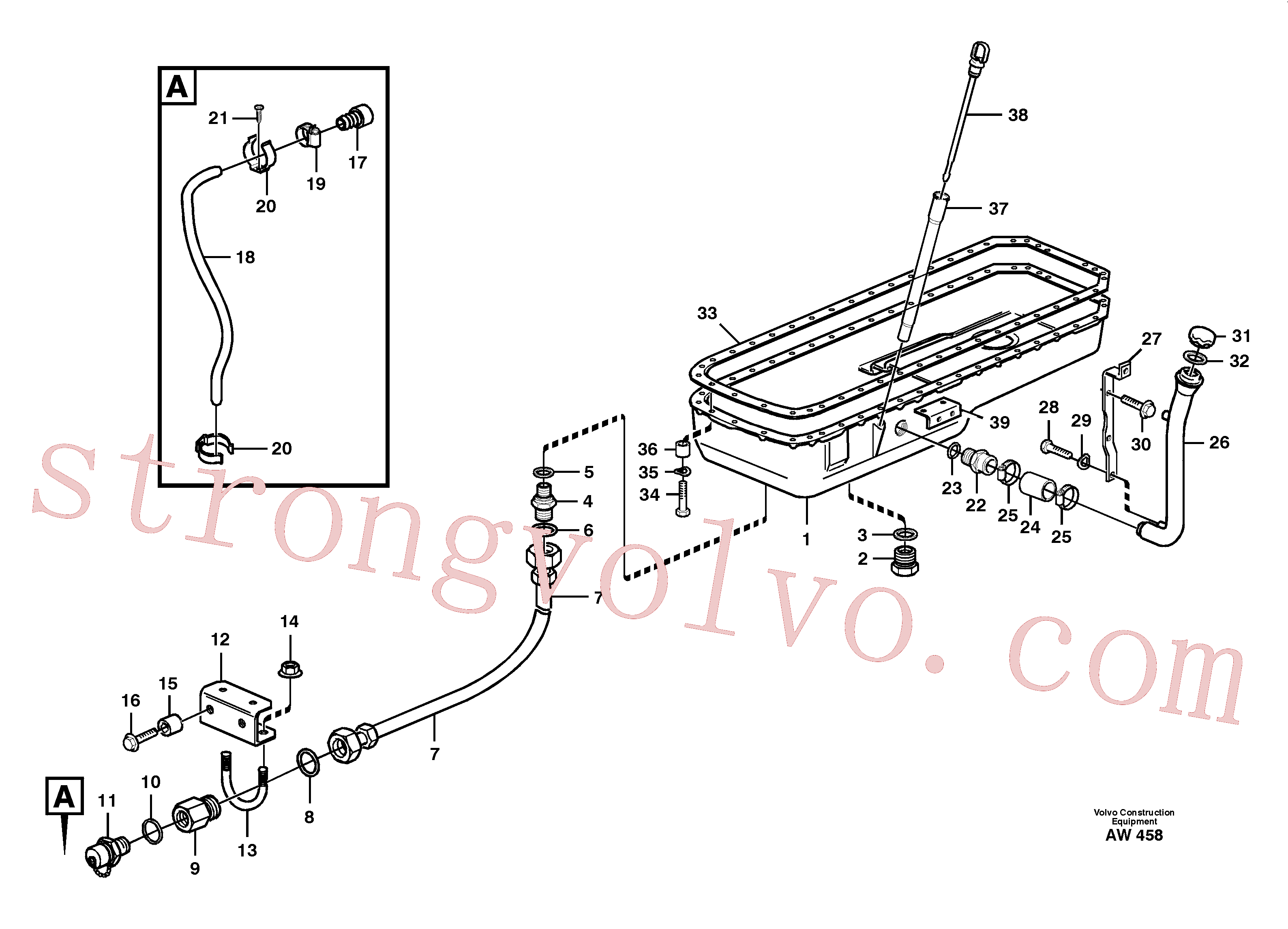 VOE14012285 Volvo Cárter de óleo(AW458 Montagem)