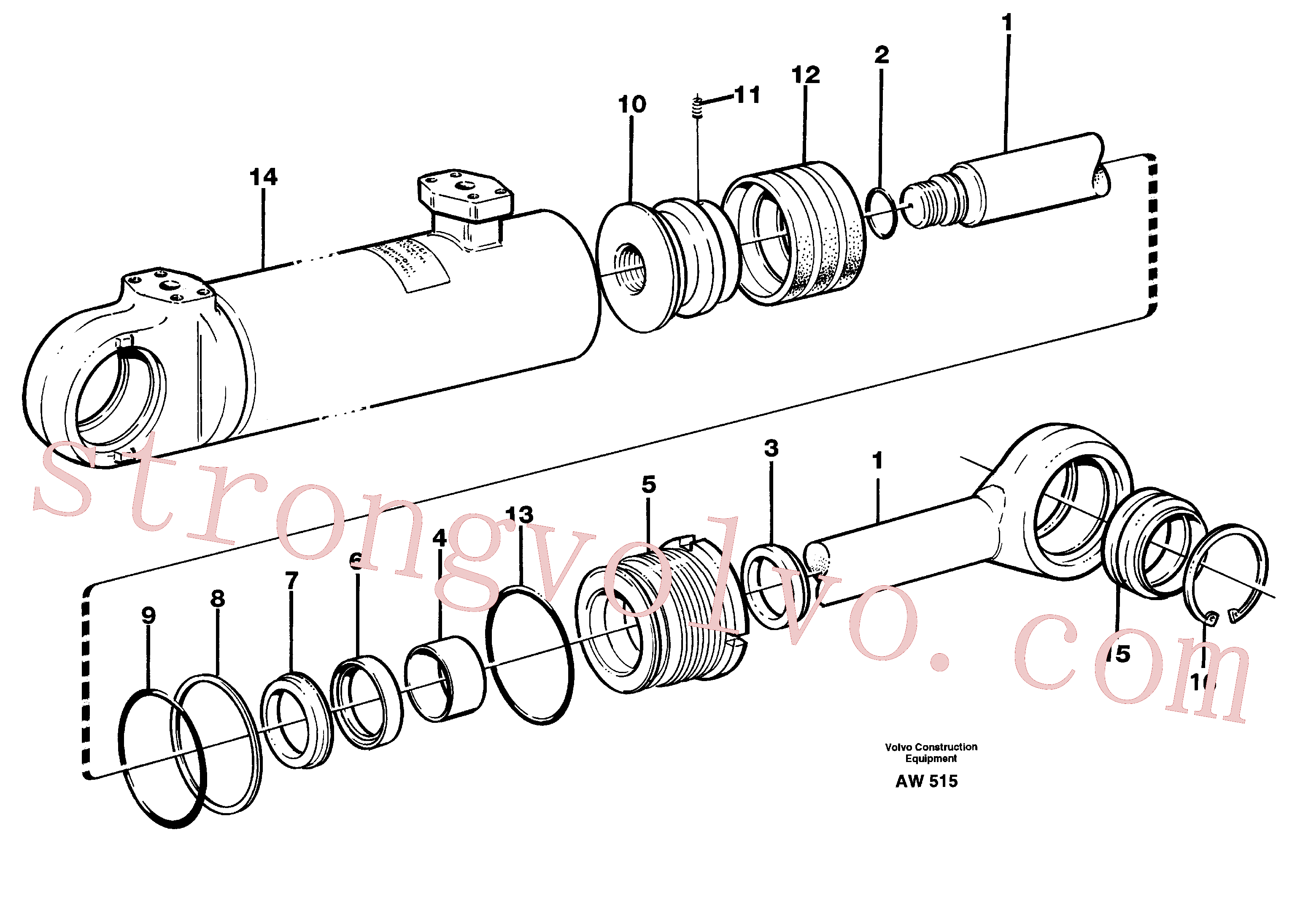 Volvo Acessórios para escavadeira VOE11704133 Parafuso auto-blocante Acessórios
