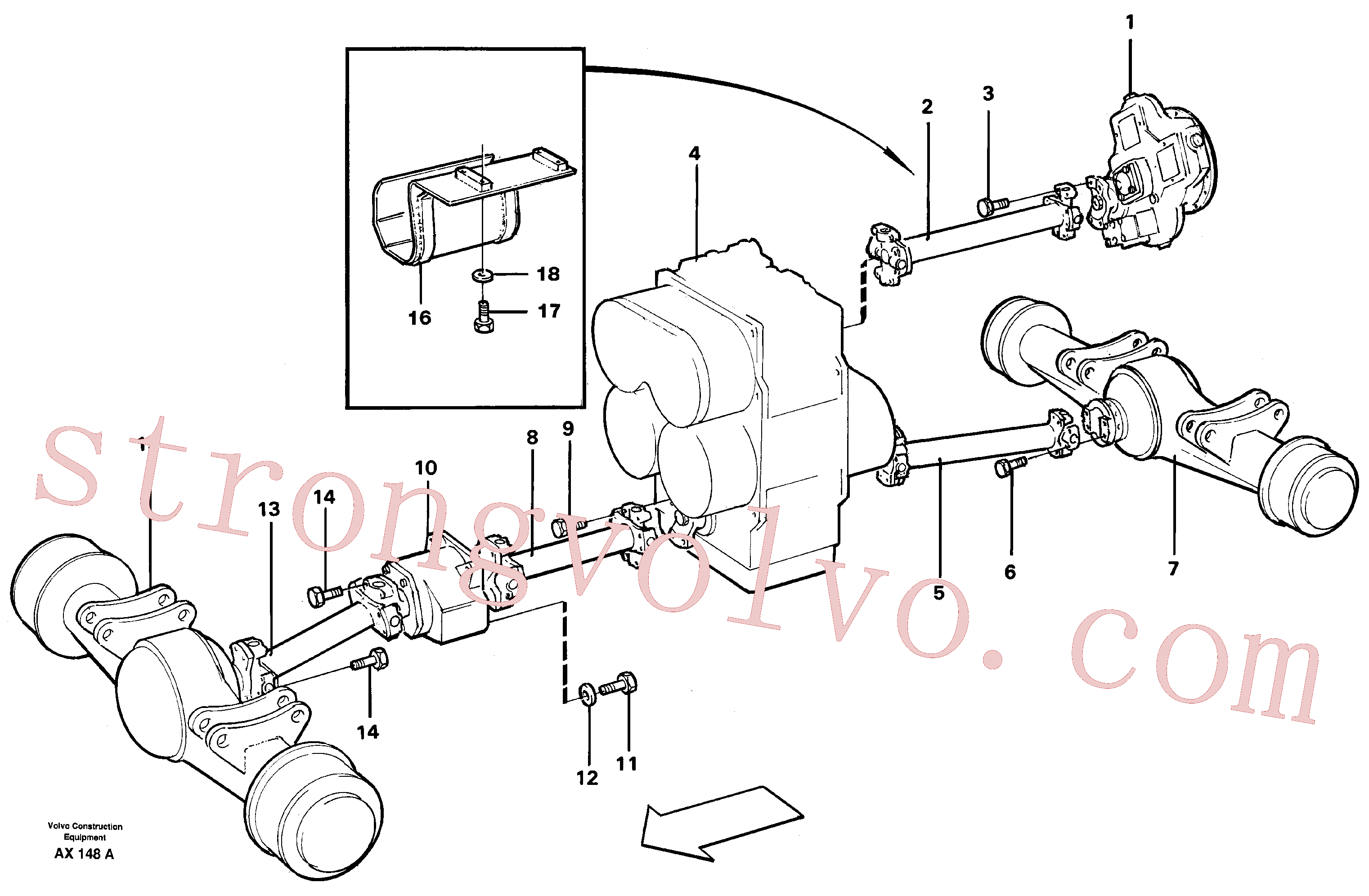 VOE12569673 Volvo Veio propulsor, montagem(AX148A Montagem)