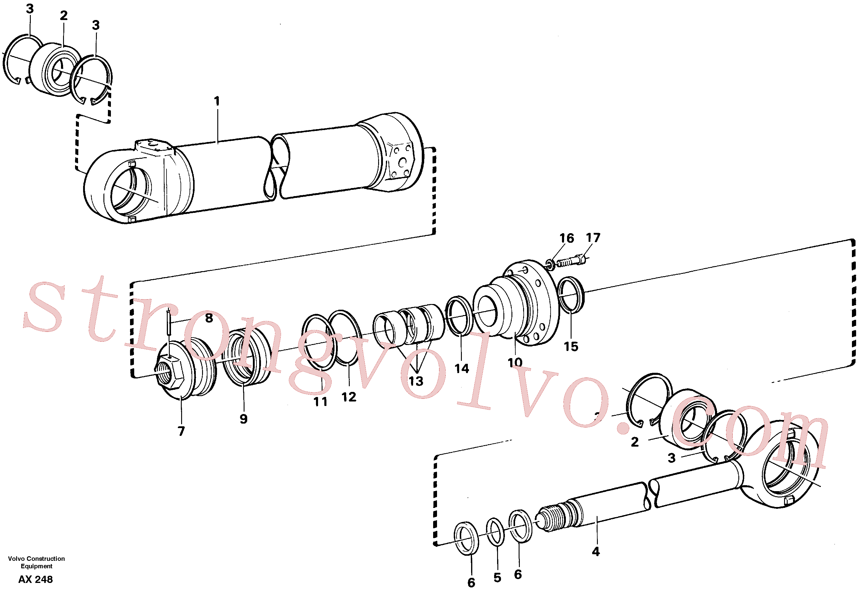 VOE4881309 Anel de apoio Volvo escavadeira