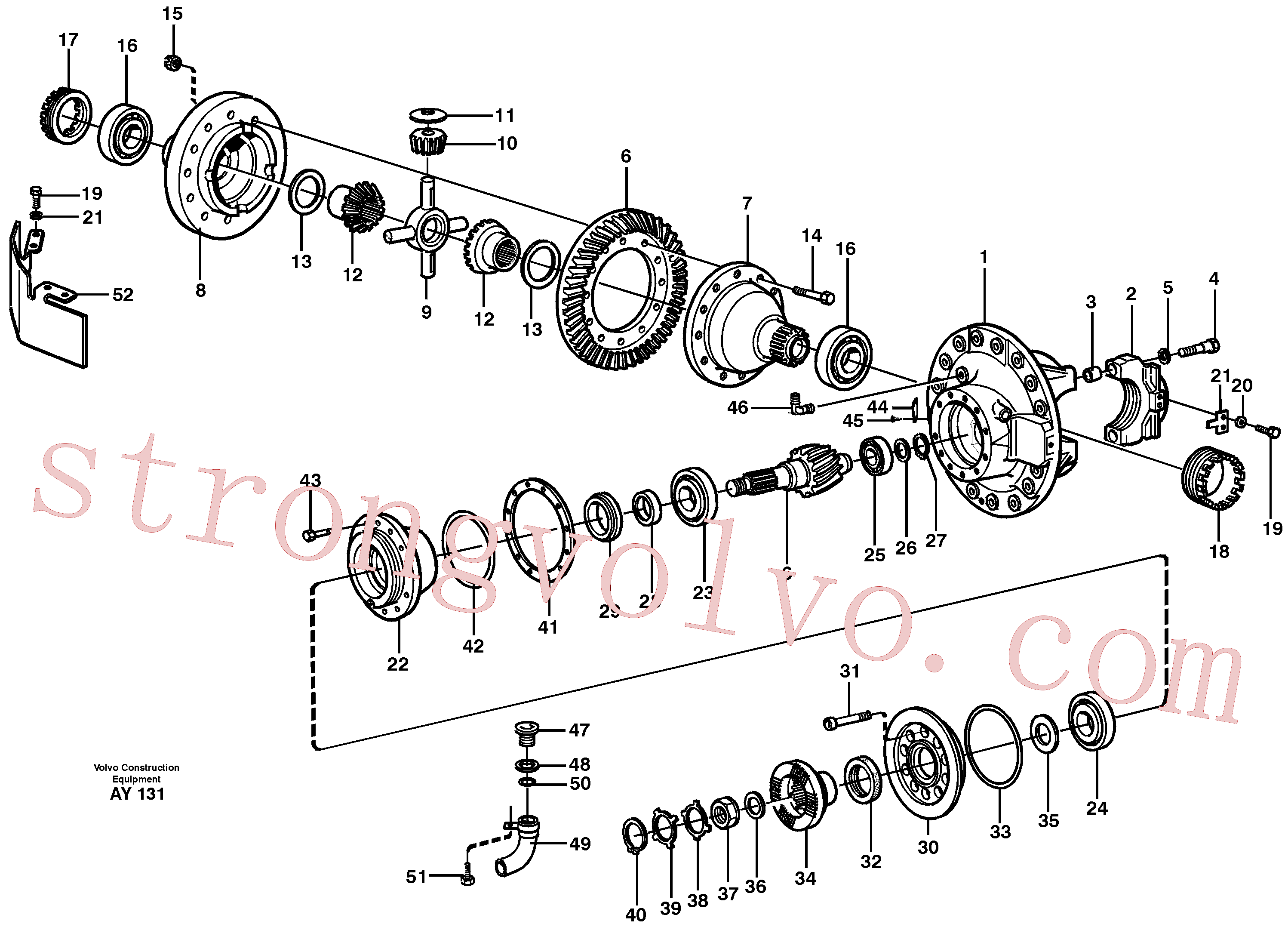 VOE11102795 Volvo Transmissão final, traseira(AY131 Montagem)