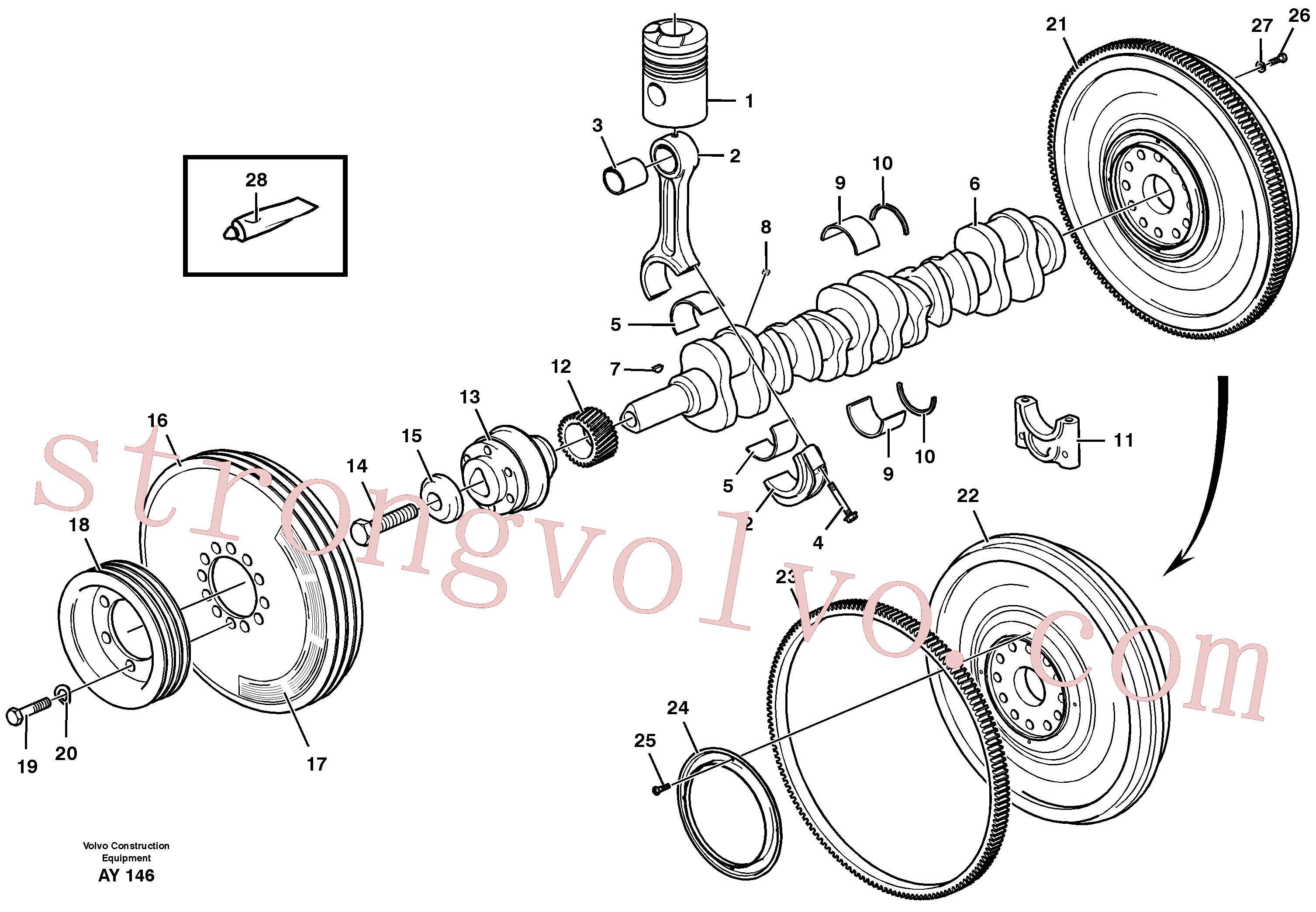 VOE420794 Volvo Cambota e peças associadas(AY146 Montagem)