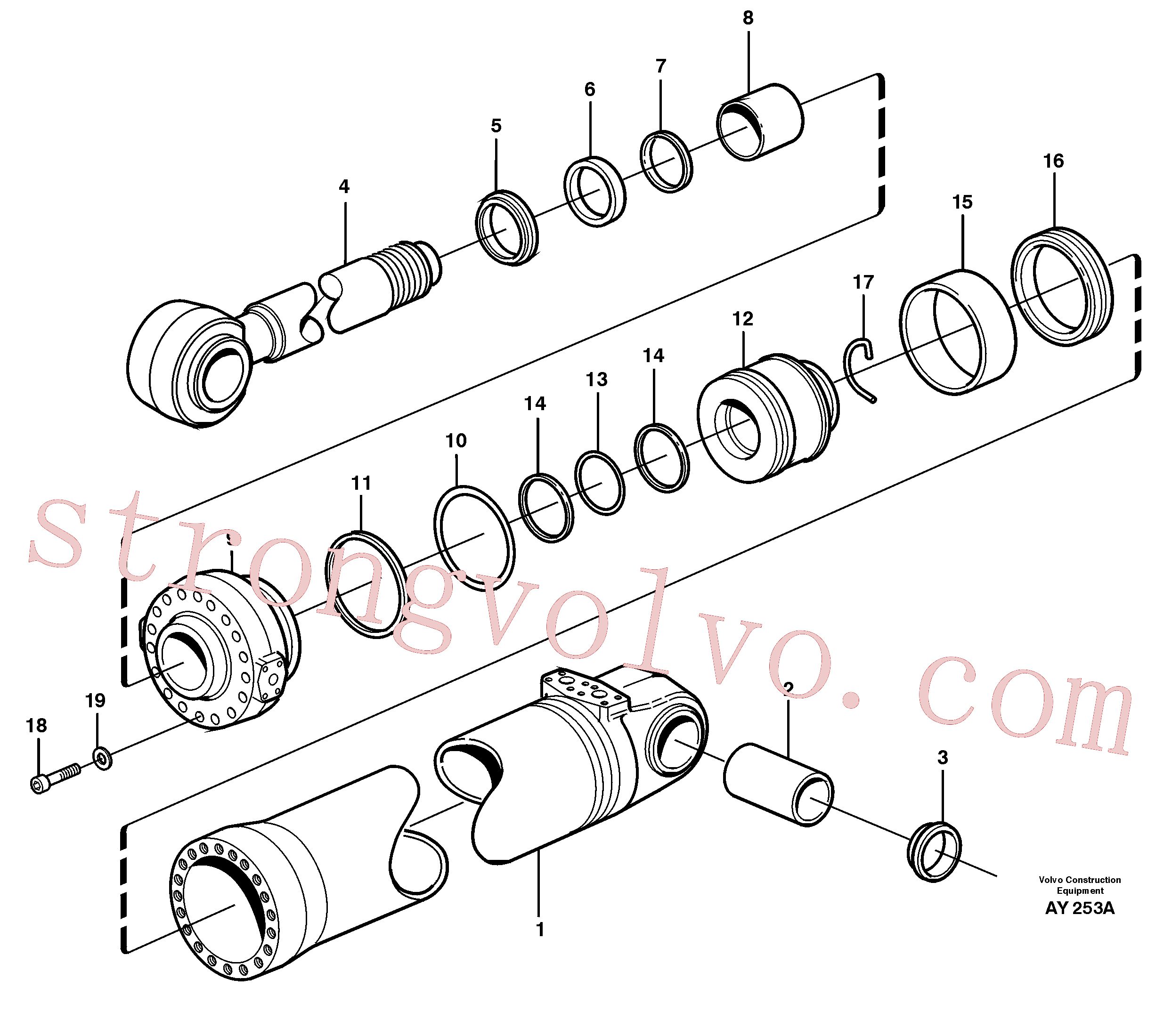 China Made VOE11005105 Anel raspador Volvo Acessórios para escavadeira