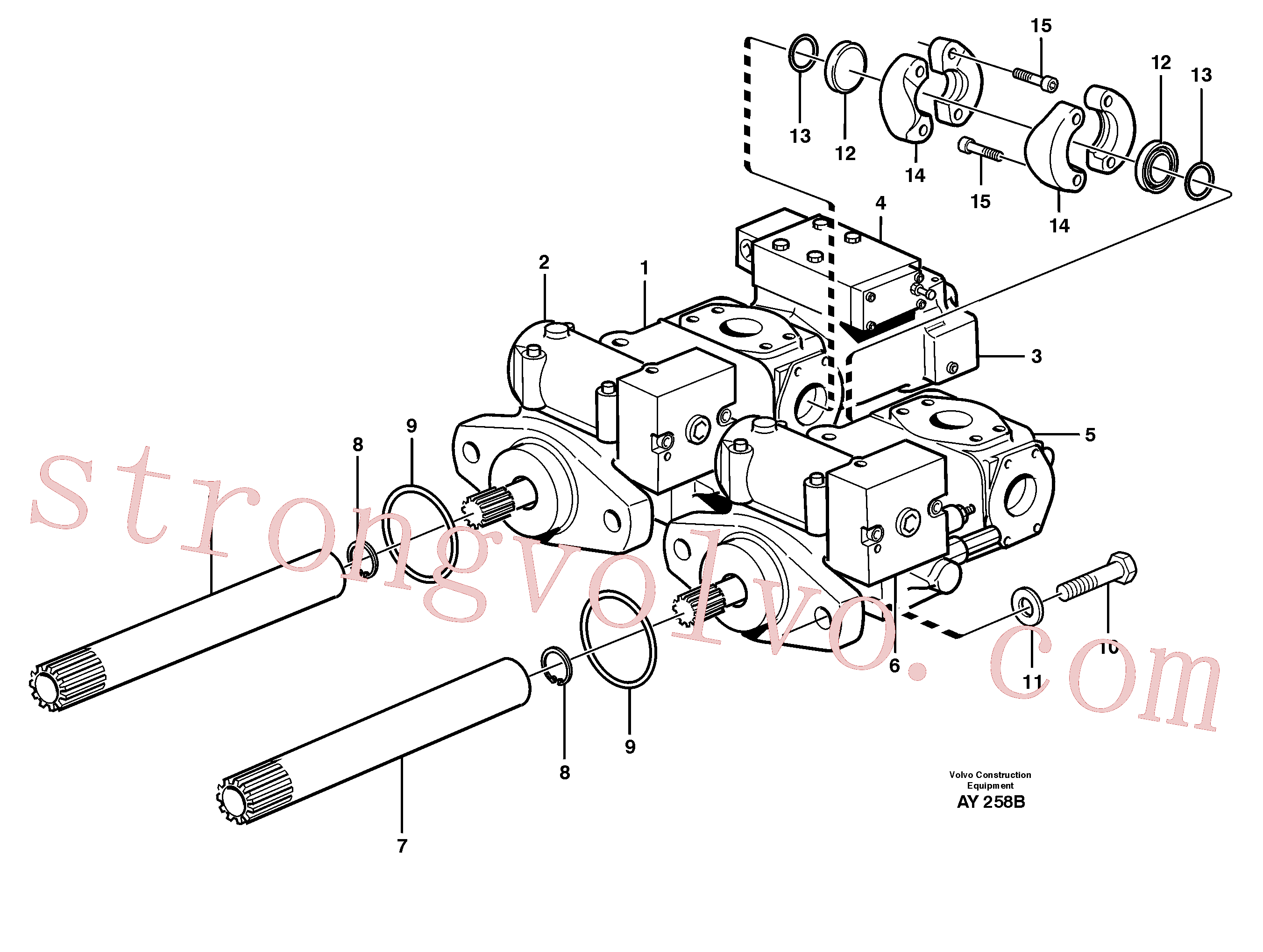 VOE4717859 Volvo Bomba hidráulica com acessórios(AY258B Montagem)