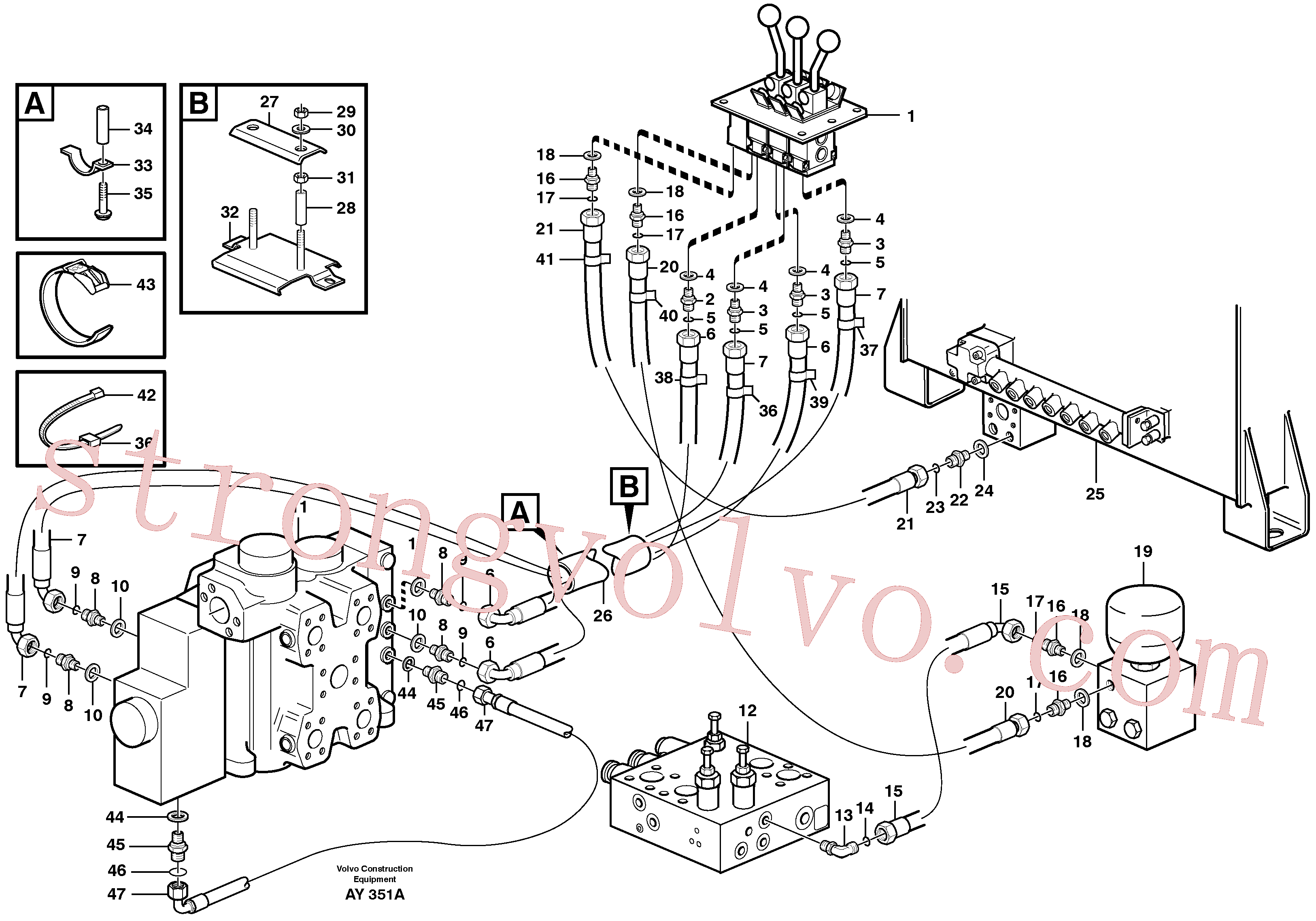 VOE936696 Volvo Servomotor - hidráulico(AY351A Montagem)